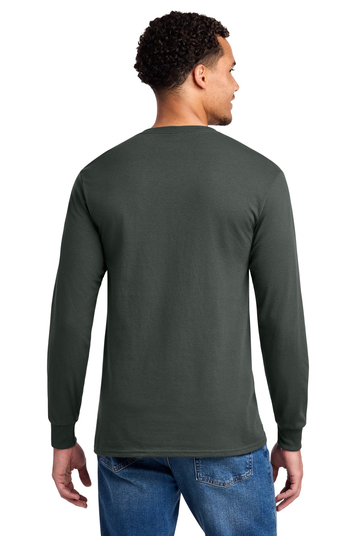 Jerzees Dri-Power 50/50 Cotton/Poly Long Sleeve T-Shirt 29LS Charcoal Grey