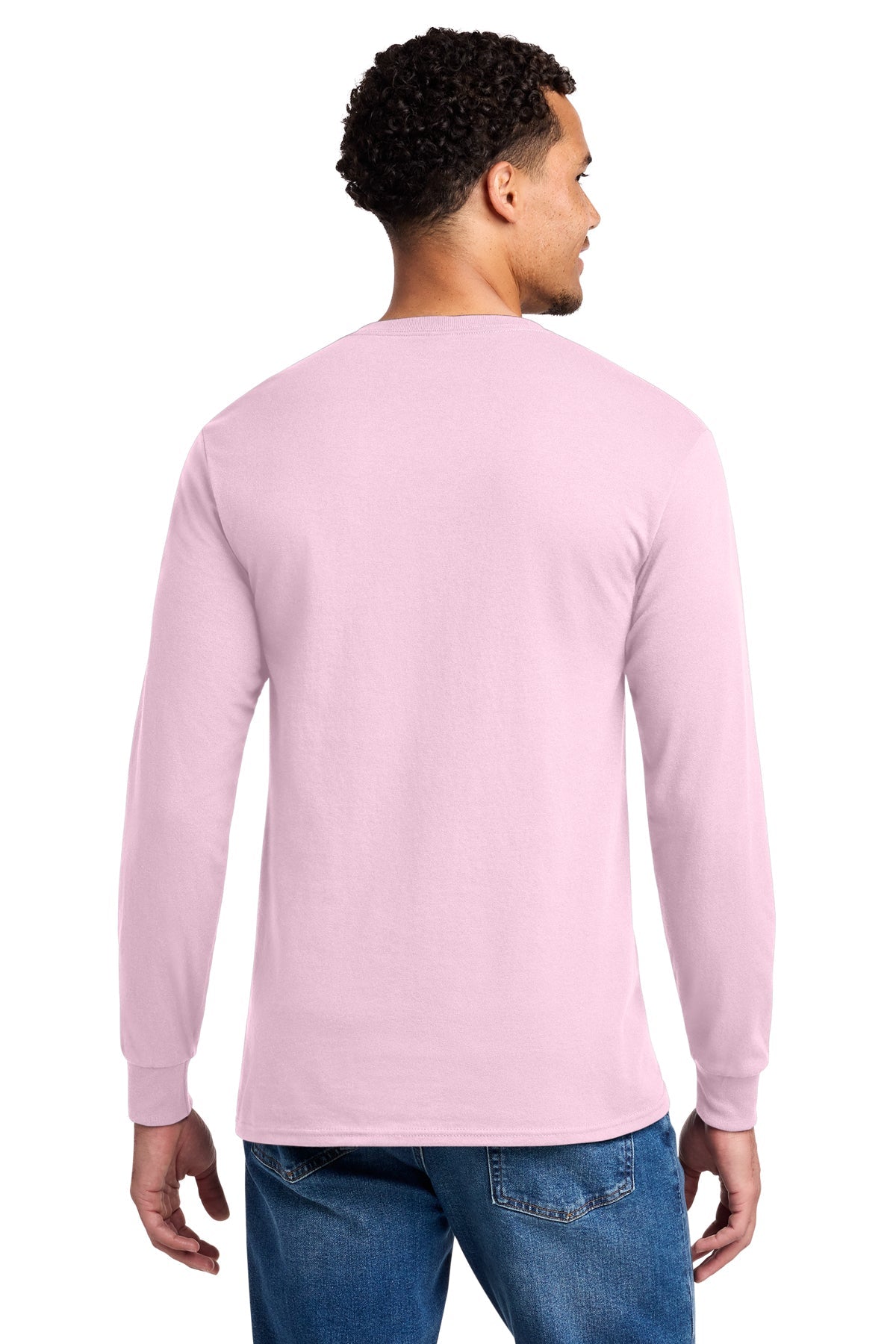 Jerzees Dri-Power 50/50 Cotton/Poly Long Sleeve T-Shirt 29LS Classic Pink