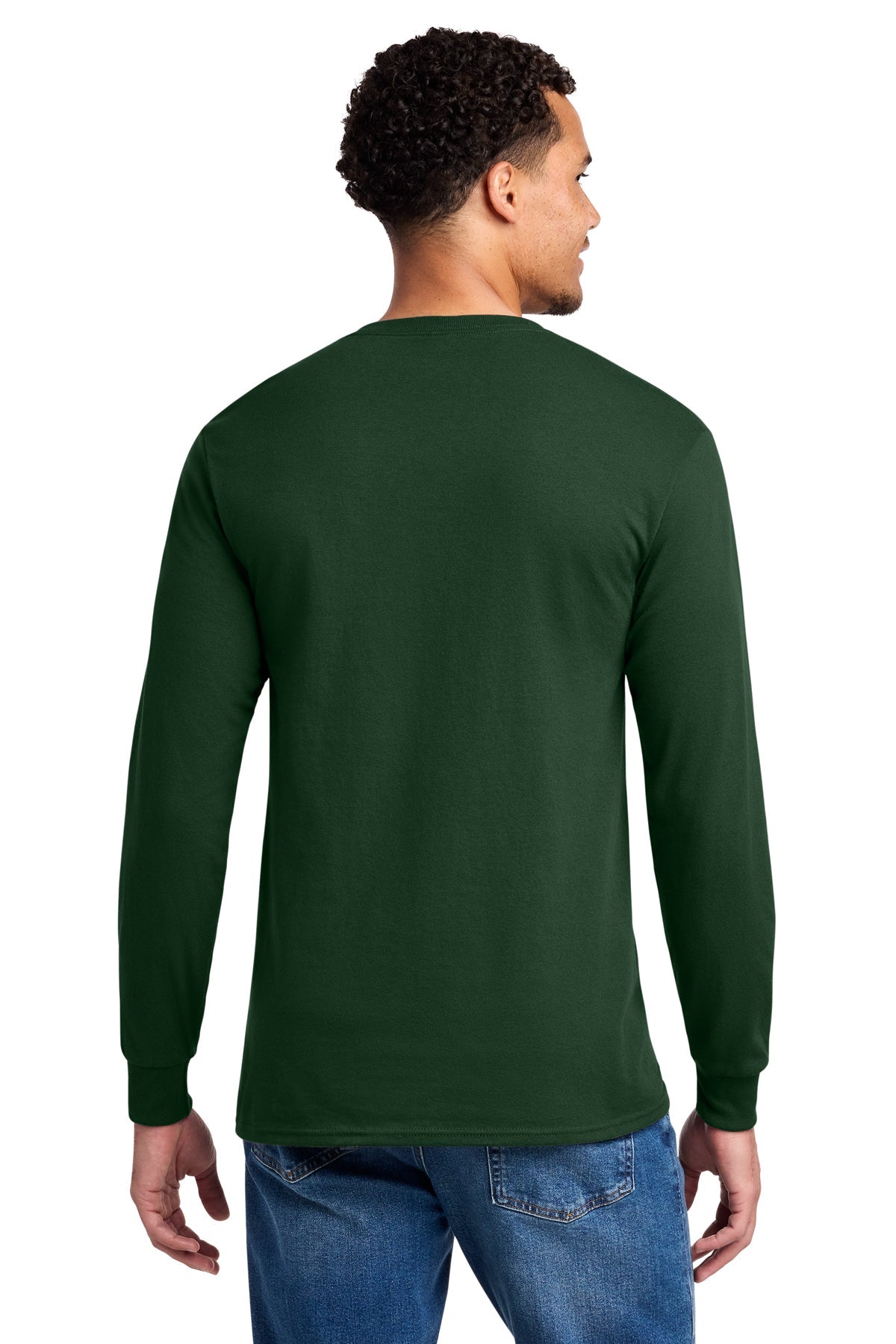 Jerzees Dri-Power 50/50 Cotton/Poly Long Sleeve T-Shirt 29LS Forest Green