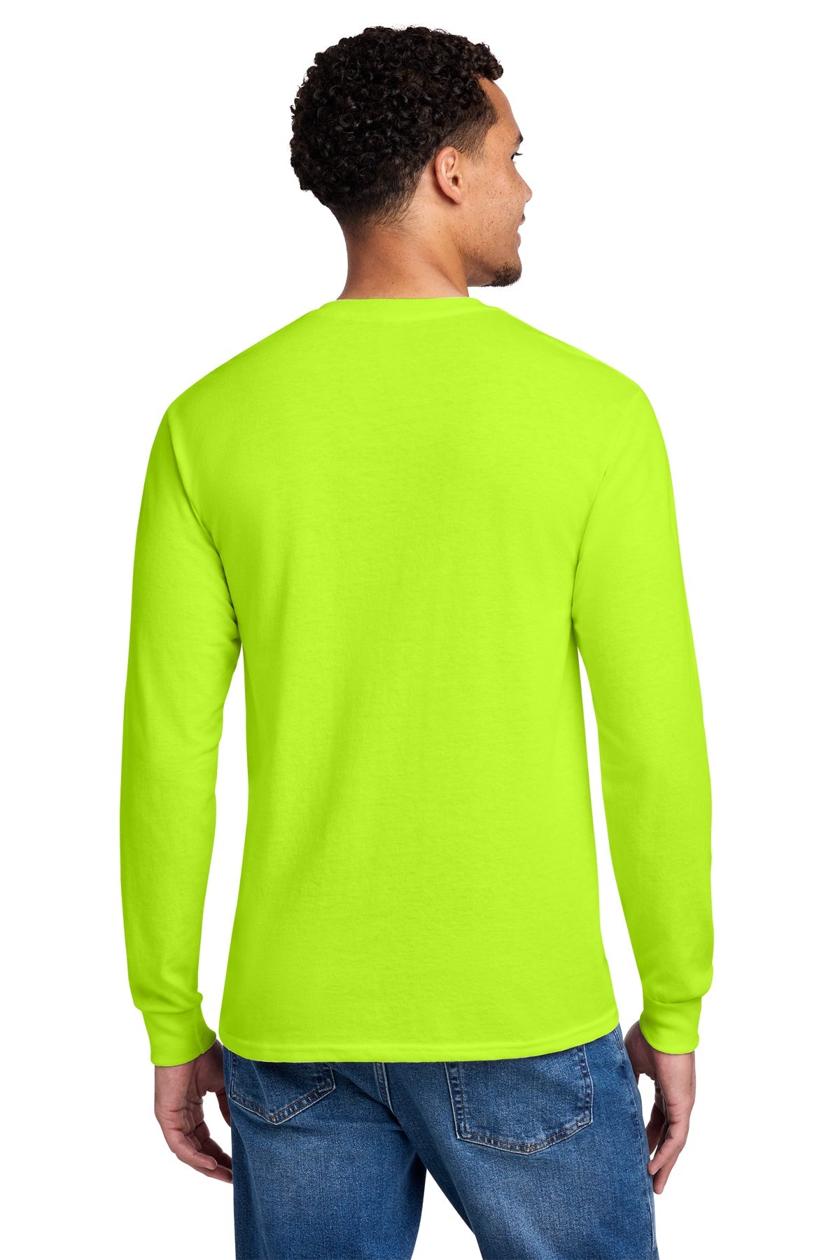 Jerzees Dri-Power 50/50 Cotton/Poly Long Sleeve T-Shirt 29LS Safety Green
