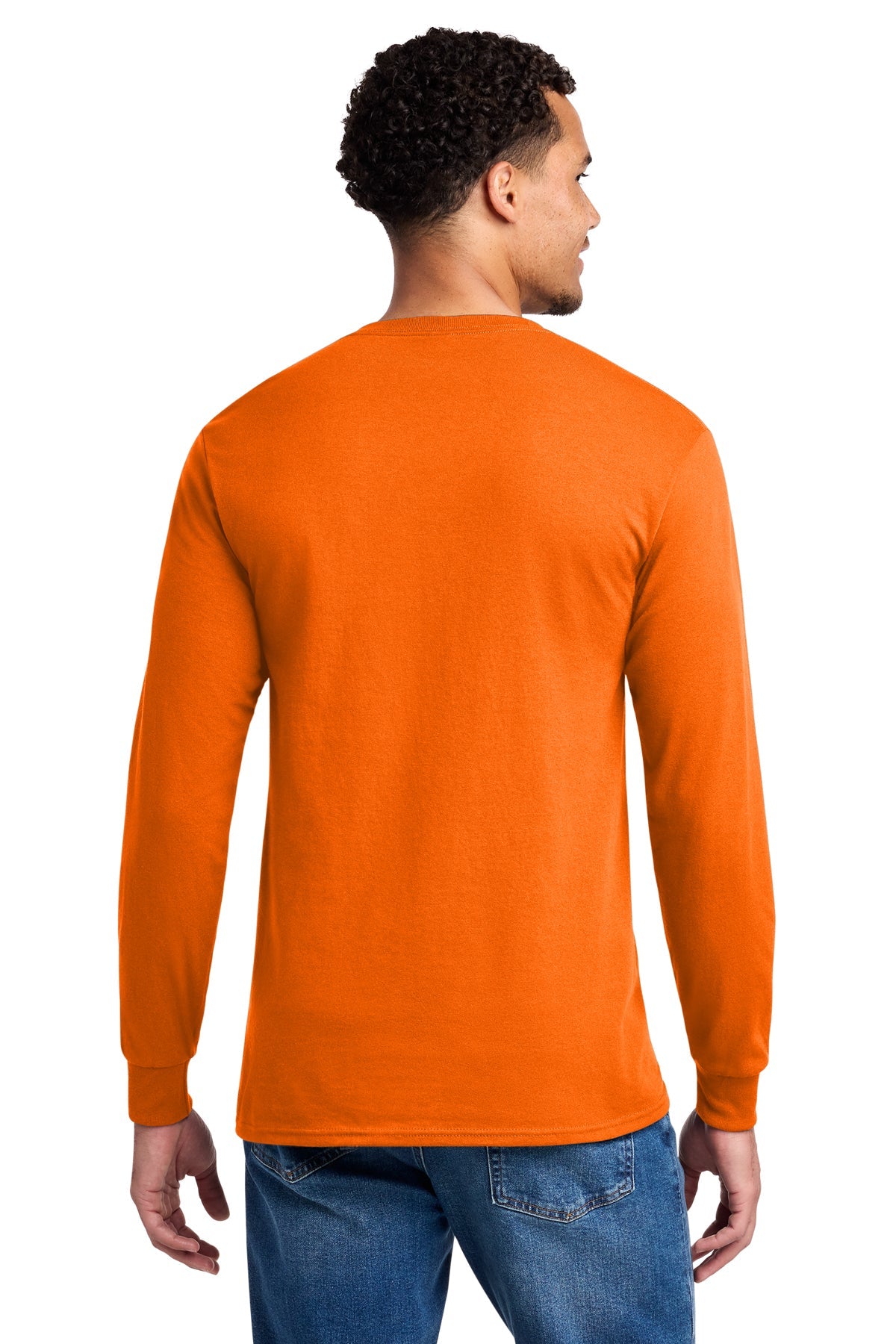 Jerzees Dri-Power 50/50 Cotton/Poly Long Sleeve T-Shirt 29LS Safety Orange