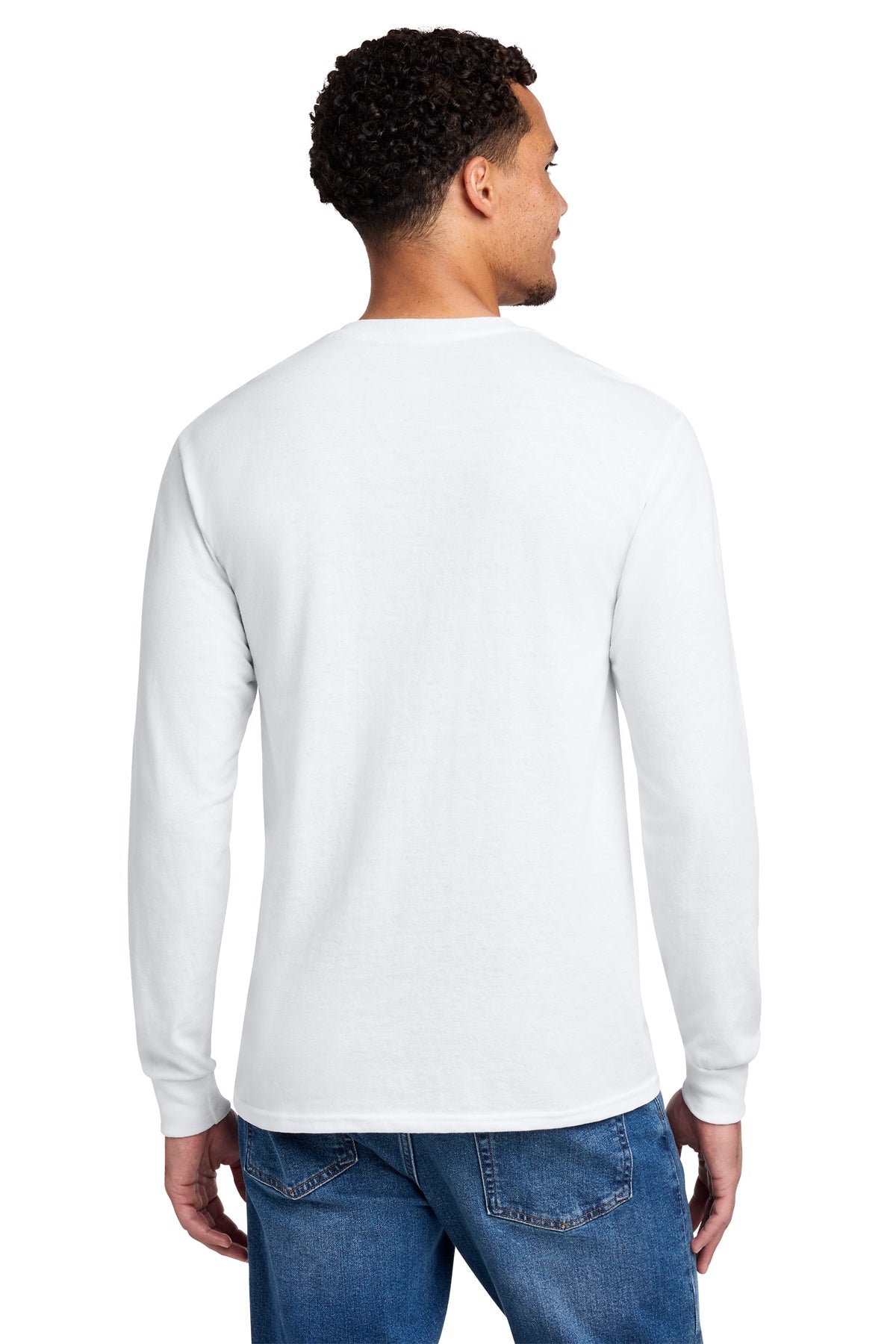 Jerzees Dri-Power 50/50 Cotton/Poly Long Sleeve T-Shirt 29LS White