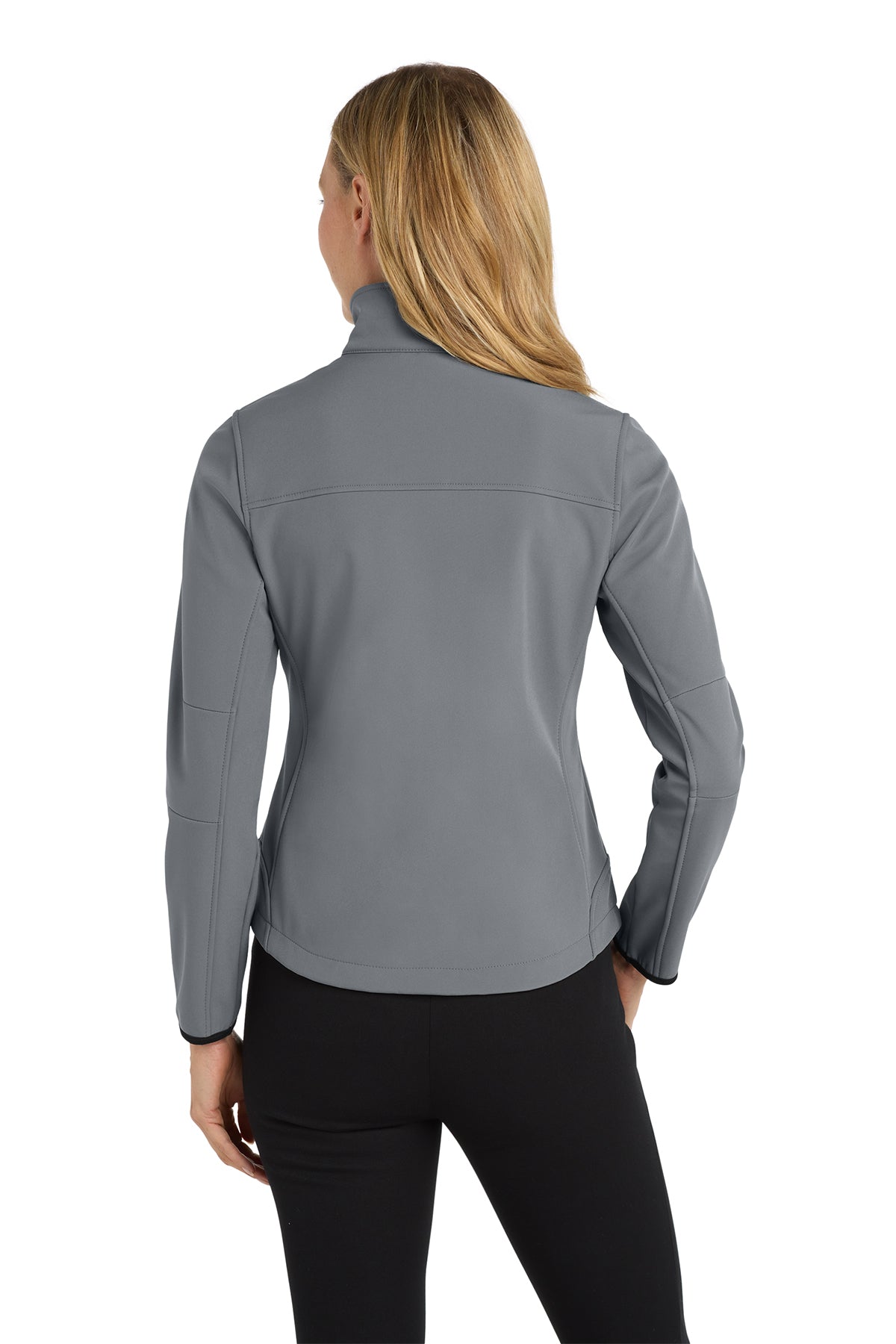 Port Authority Women's Glacier Soft Shell Custom Jackets, Smoke Grey/ Chrome