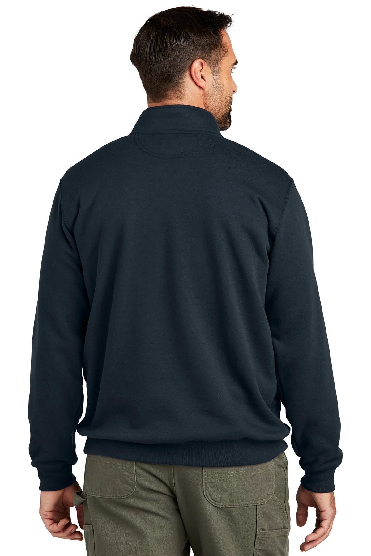 Carhartt Mock Neck Custom Sweatshirts, New Navy [Executive Construction]