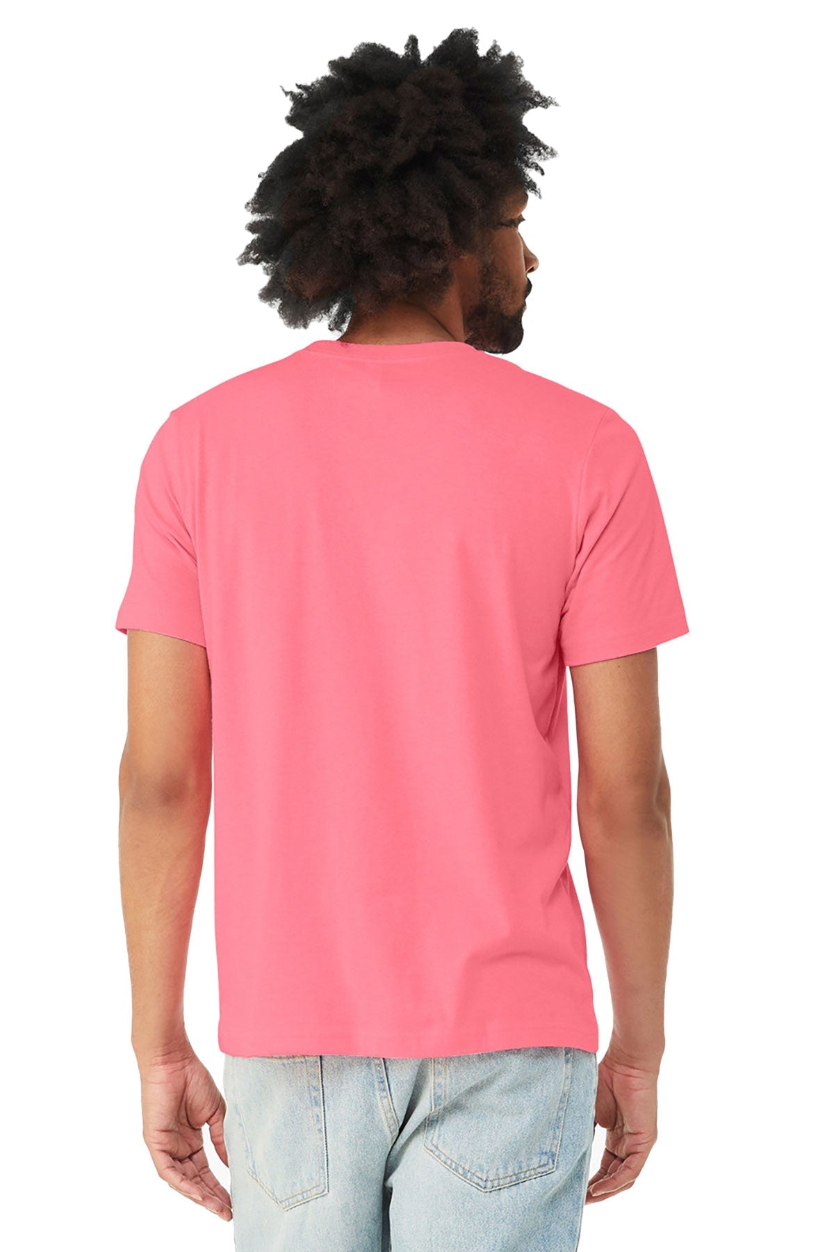 Bella Canvas Unisex Heather Custom T-Shirts, Neon Pink