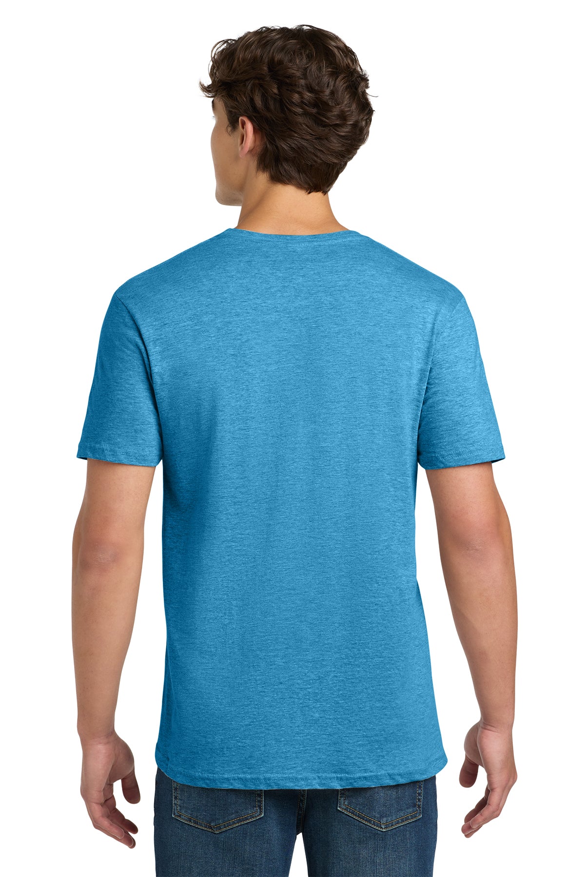 gildan softstyle t shirt 64000 heather sapphire
