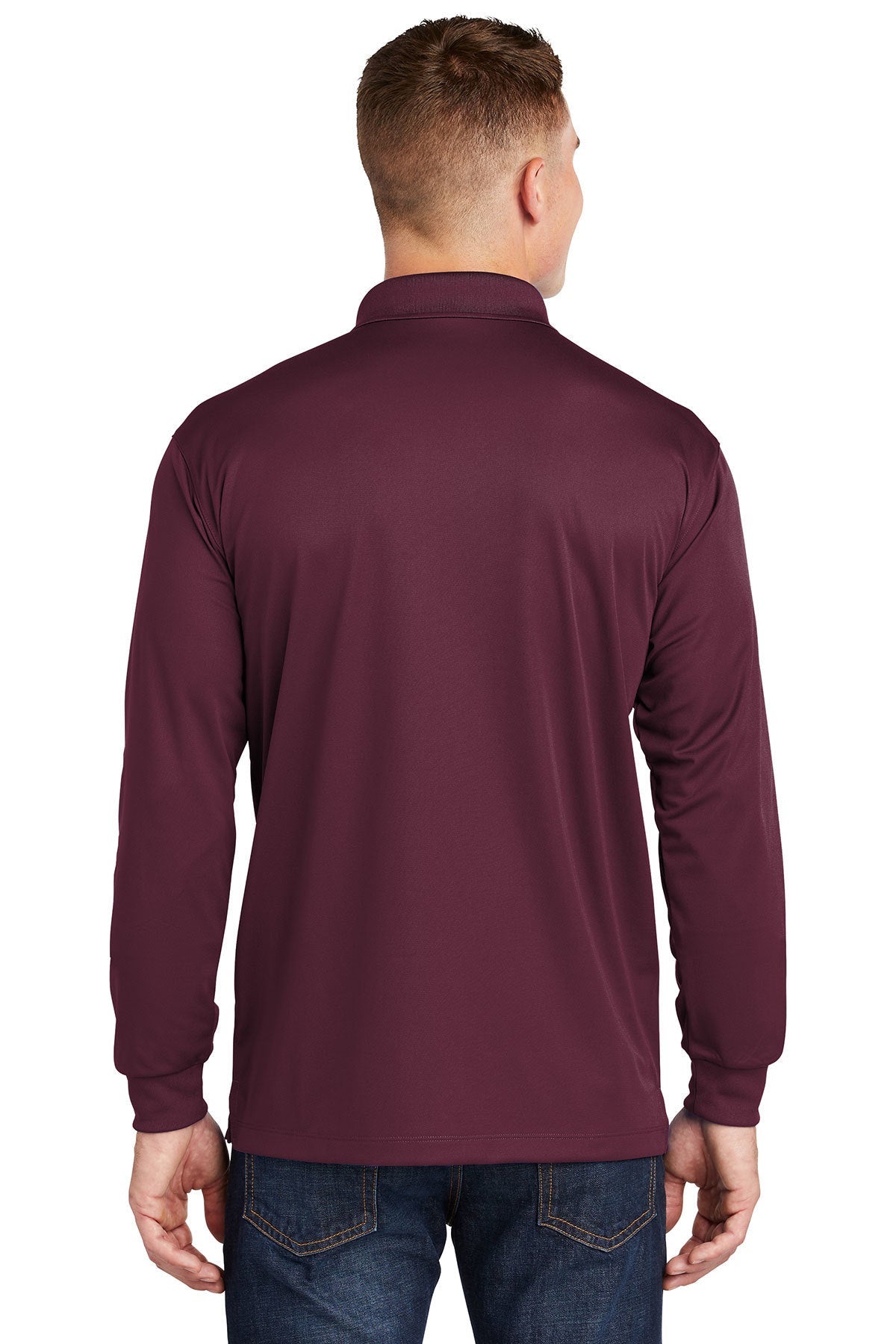 Sport-Tek Long Sleeve Micropique Customized Sport-Wick Polos, Maroon [Skurka Aerospace, Inc.]