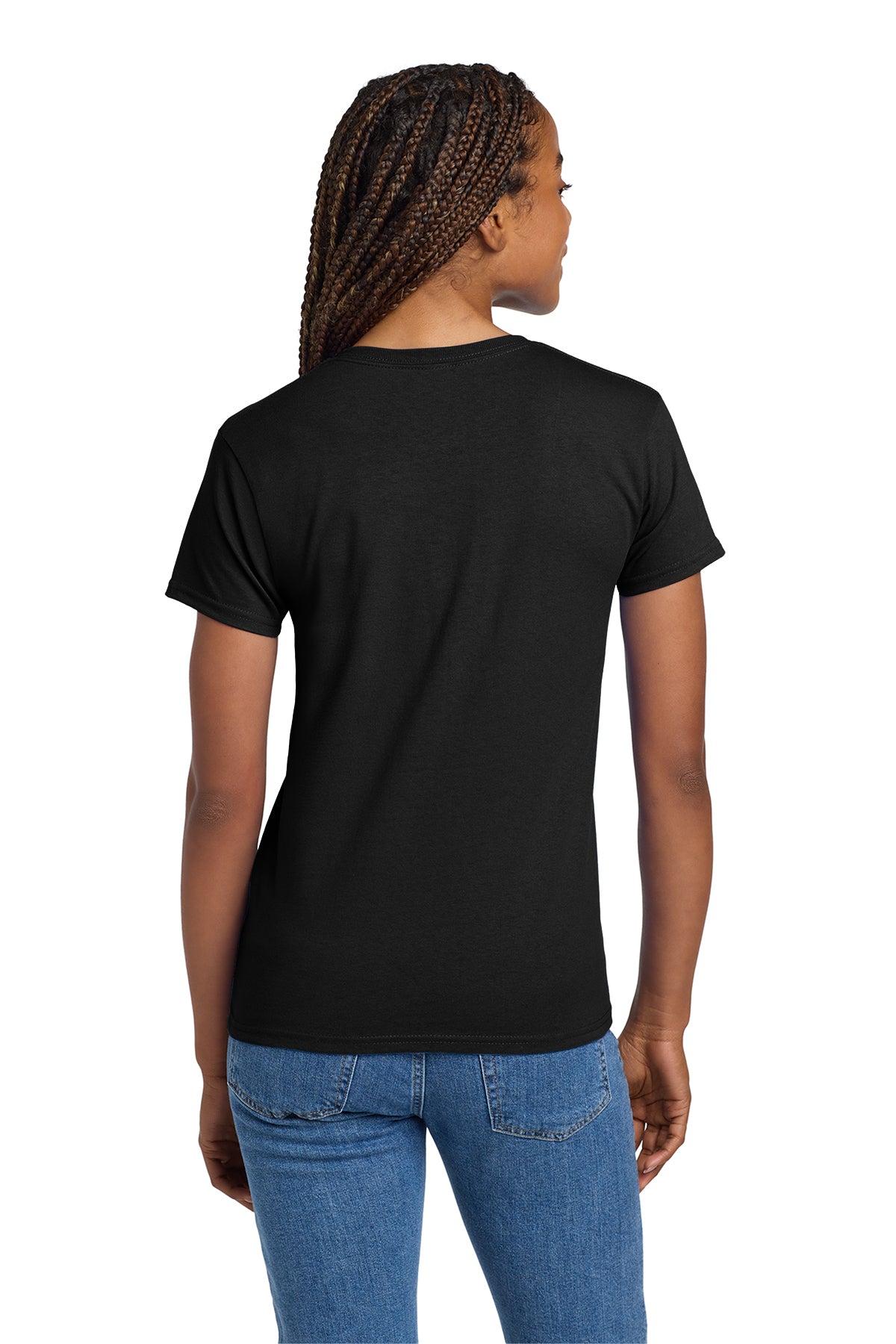 gildan ladies ultra cotton t shirt 2000l black