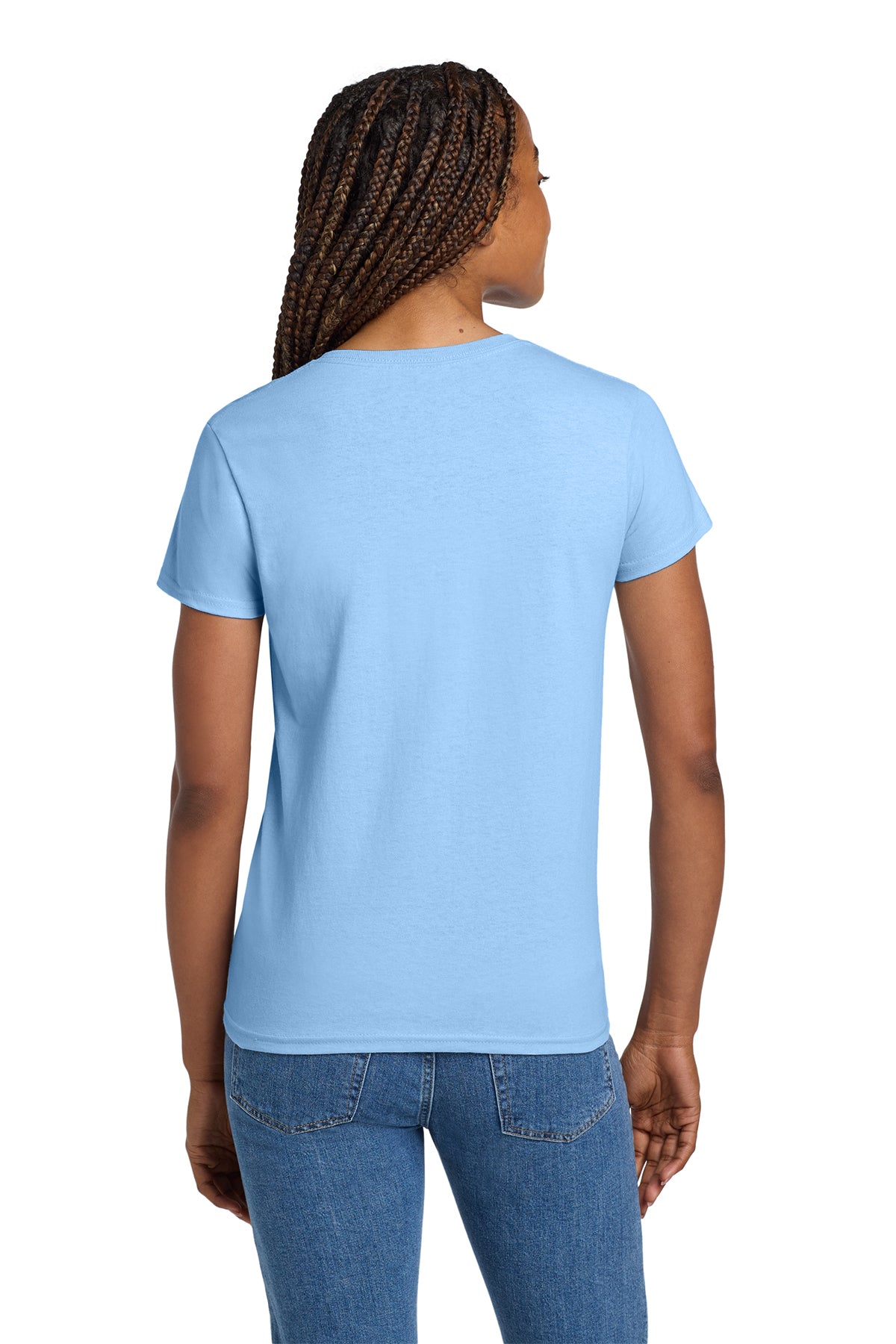 gildan ladies ultra cotton t shirt 2000l light blue