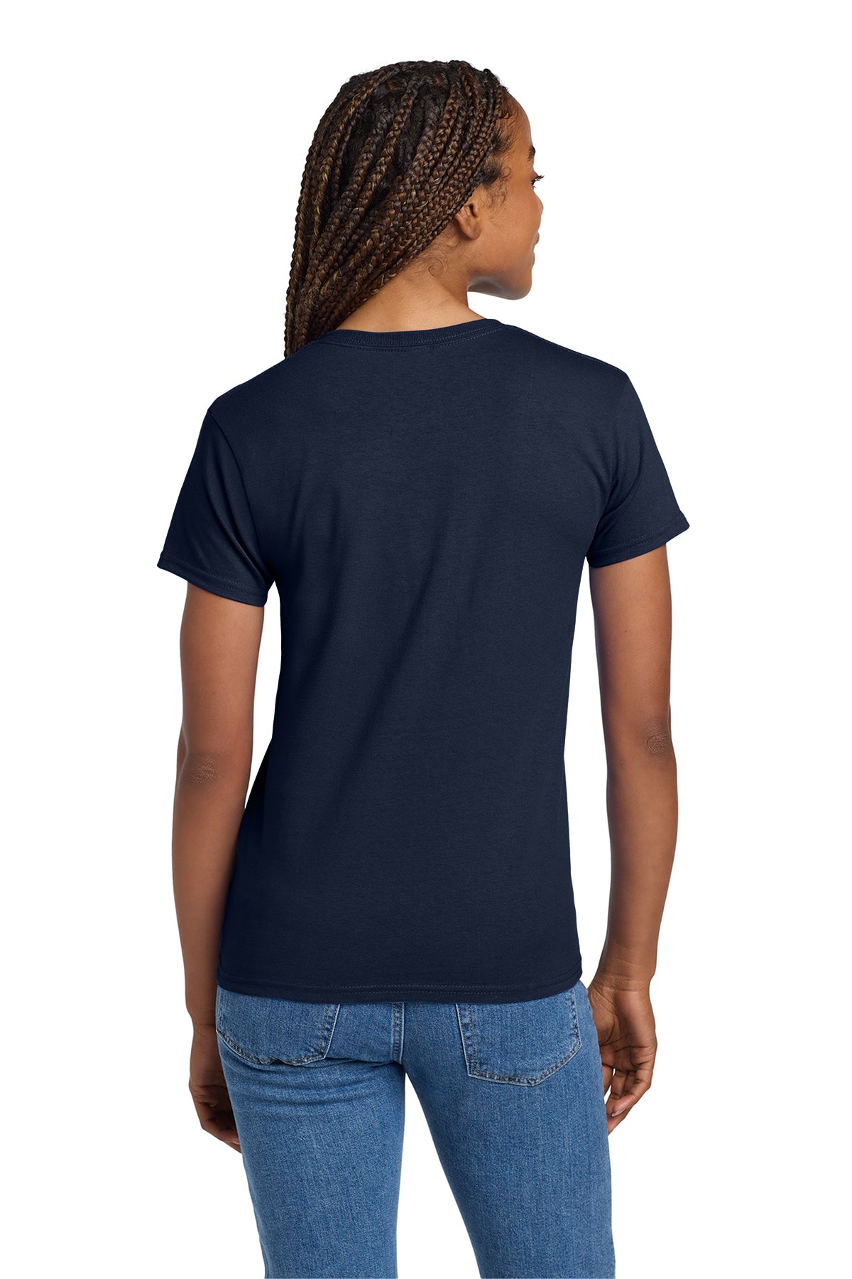 gildan ladies ultra cotton t shirt 2000l navy