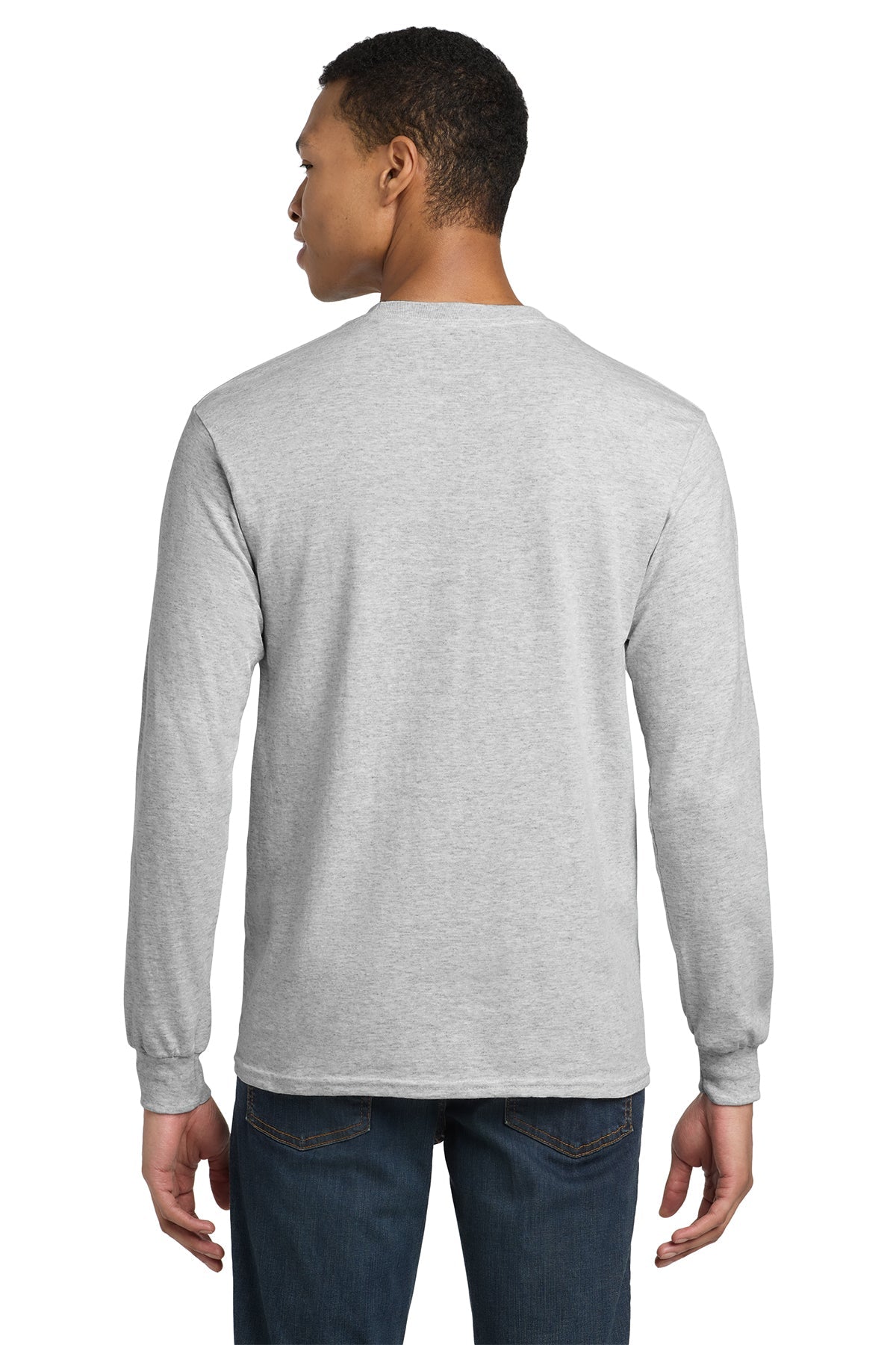 gildan dryblend cotton poly long sleeve t shirt 8400 ash grey