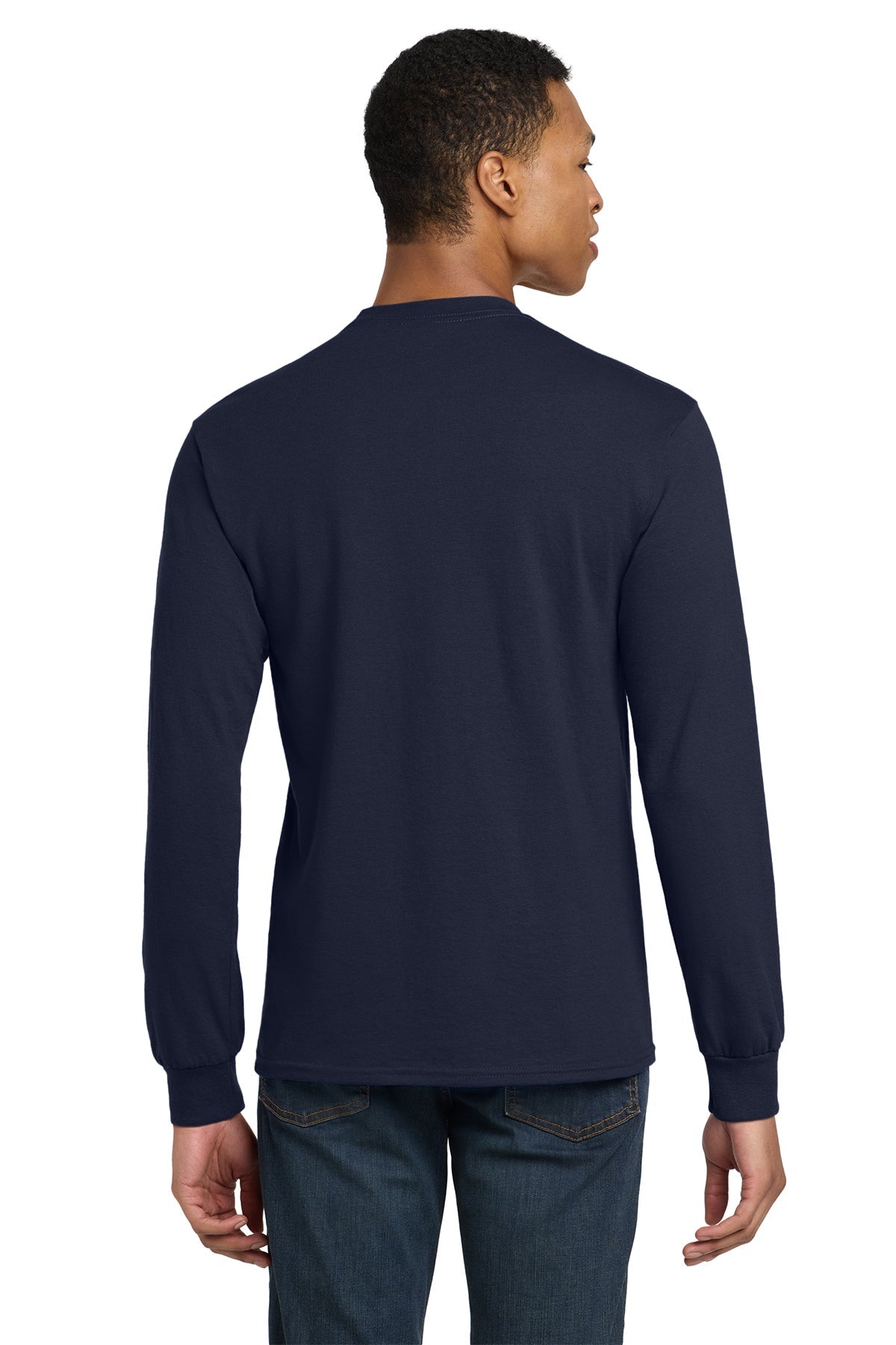 gildan dryblend cotton poly long sleeve t shirt 8400 navy