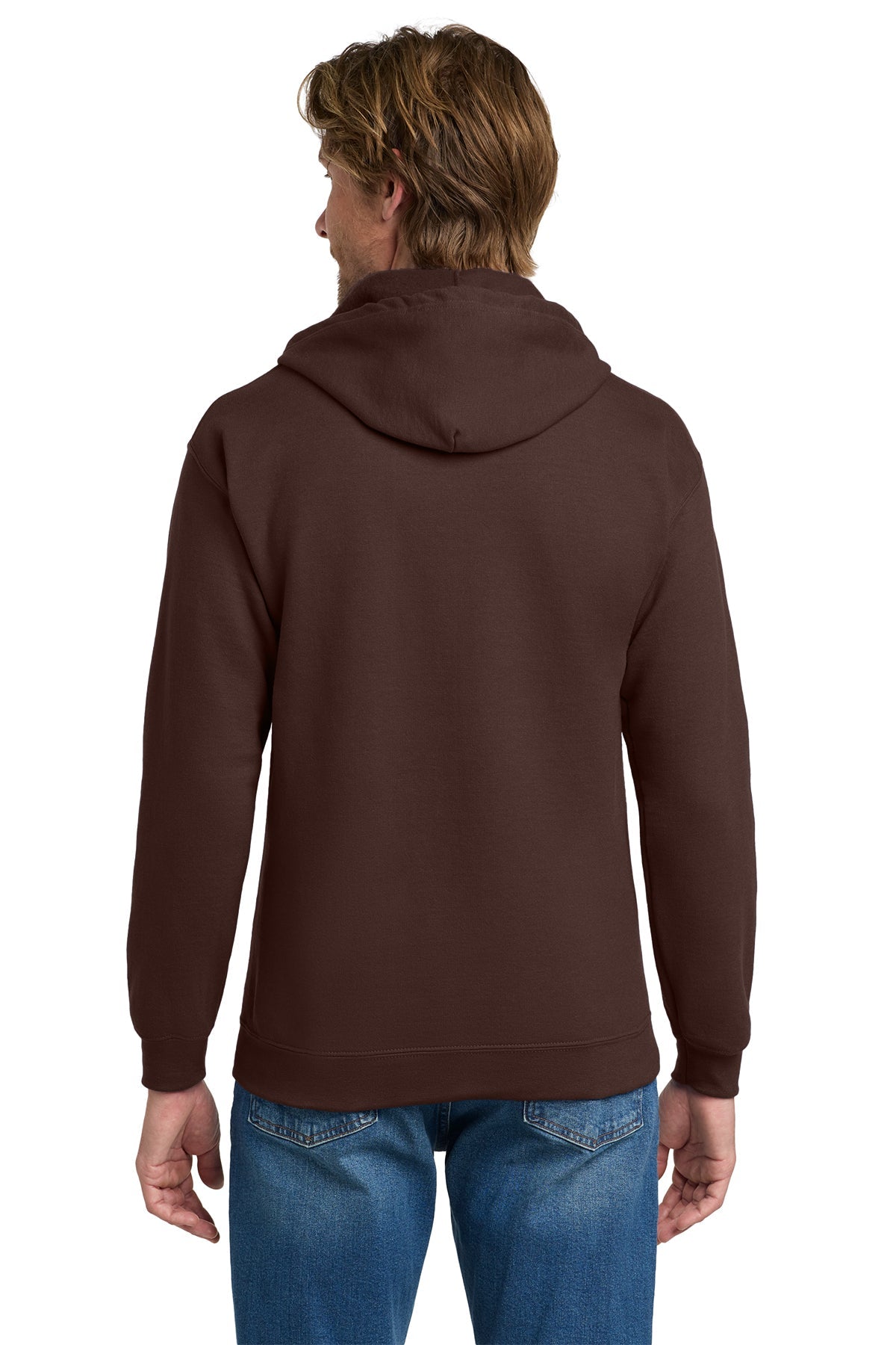 Gildan Heavy Blend Full Zip Hooded Sweatshirt Dark Chocolate