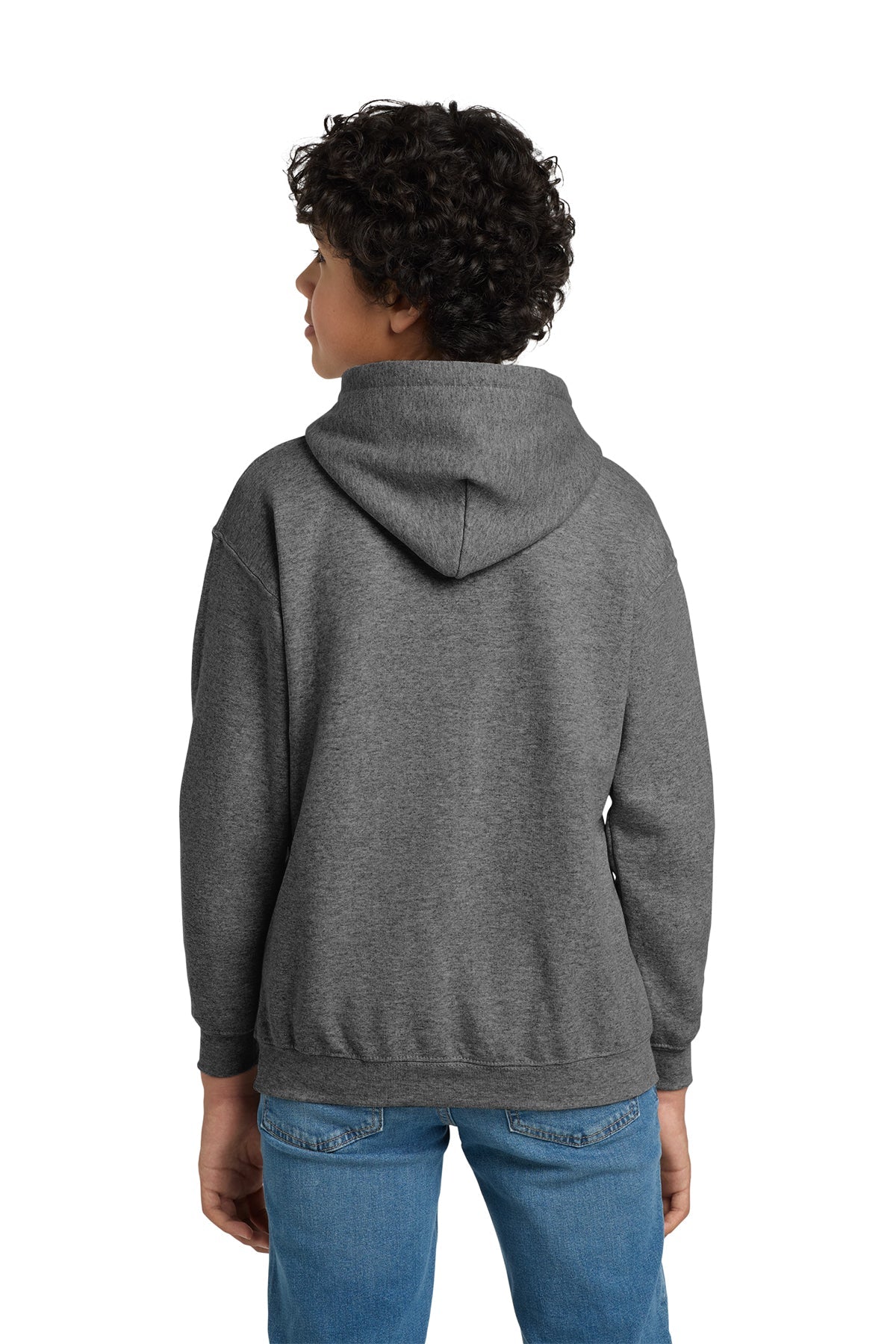 Gildan Youth Heavy Blend Hooded Custom Sweatshirts, Graphite Heather