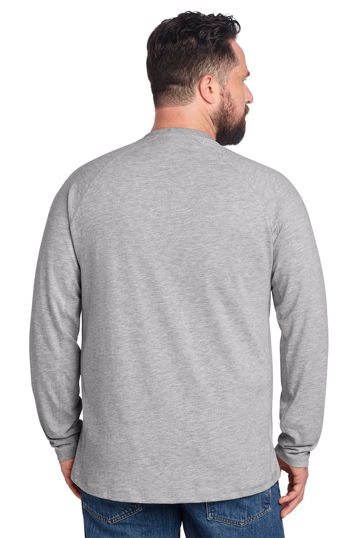 Carhartt Force Long Sleeve Pocket Custom T-Shirts, Heather Grey
