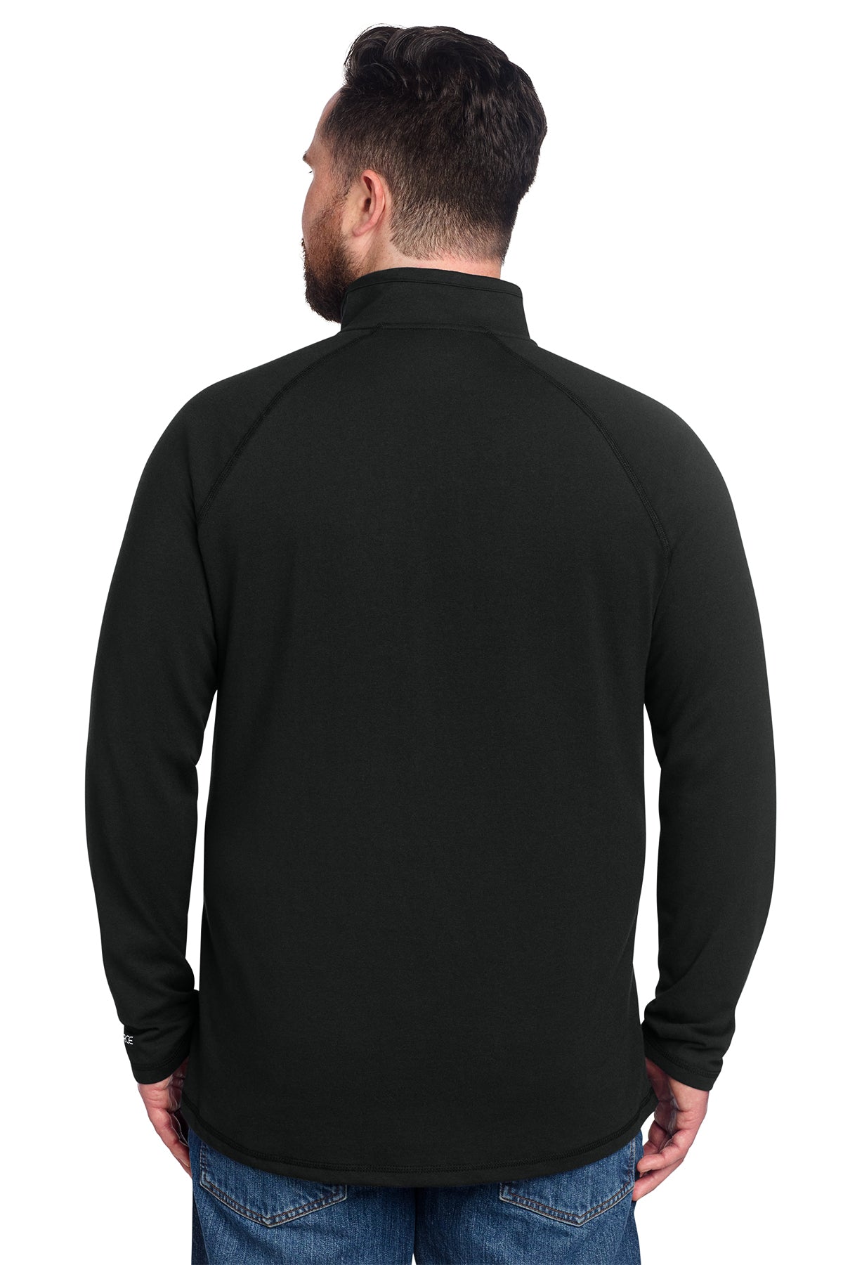 Carhartt Force Quarter-Zip Custom Long Sleeve T-Shirts, Black