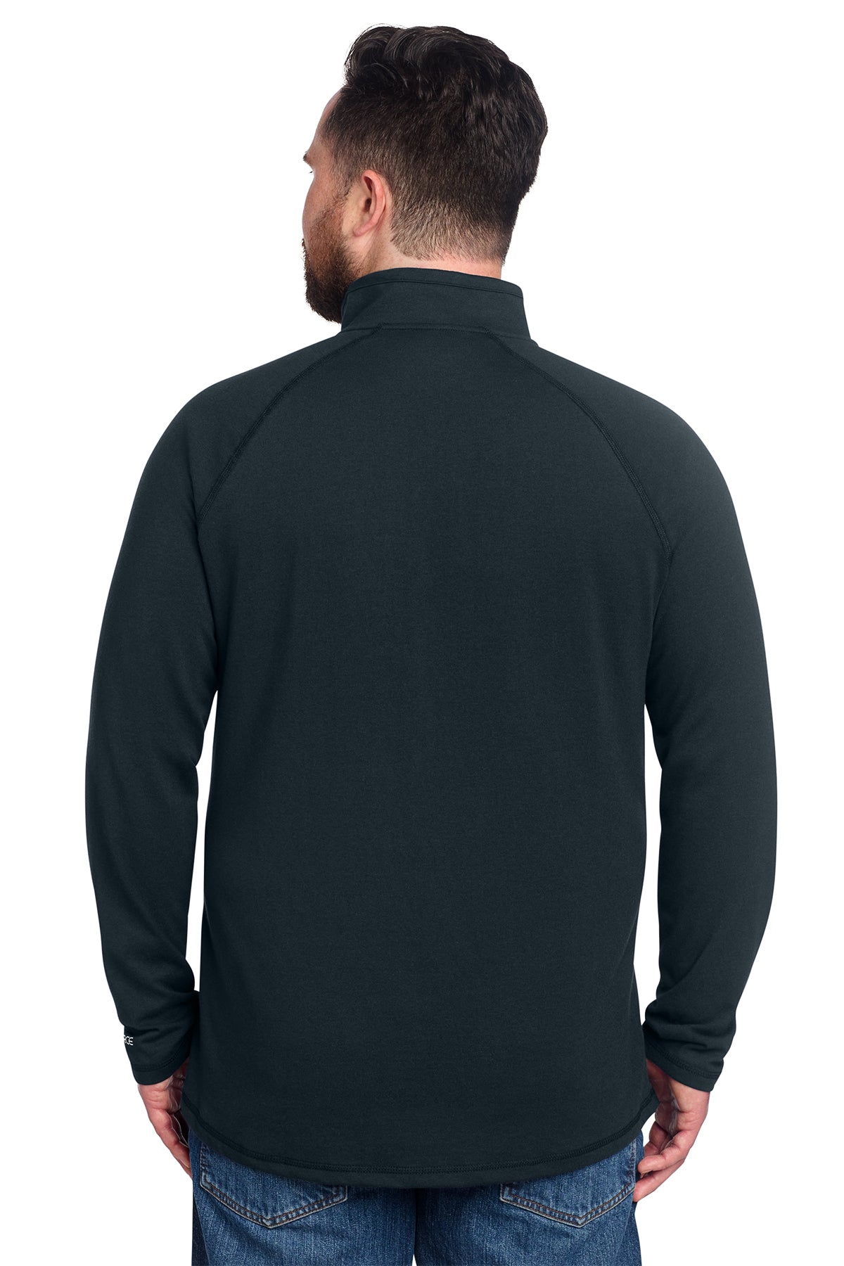 Carhartt Force Quarter-Zip Custom Long Sleeve T-Shirts, Navy