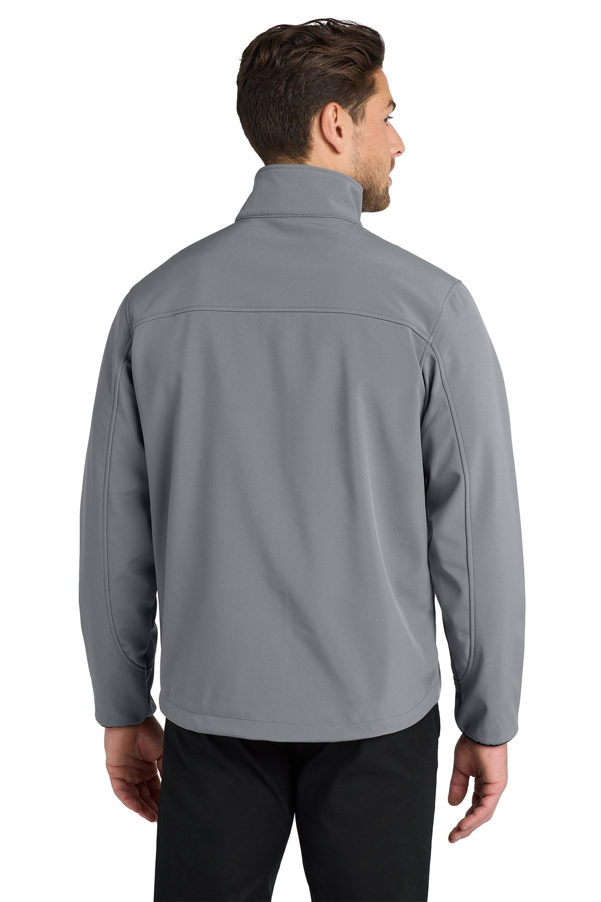 Port Authority Tall Glacier Soft Shell Custom Jackets, Smoke Grey/ Chrome