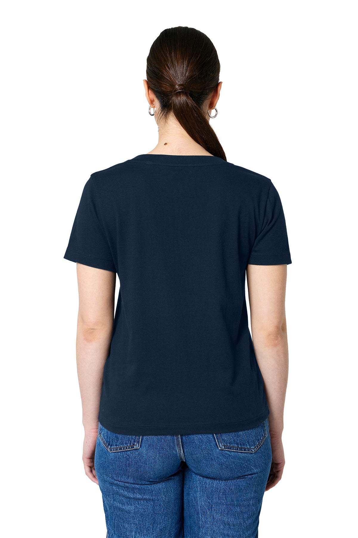 Stanley Stella Women’s Isla V-Neck Custom Tee's, French Navy [PureStar]