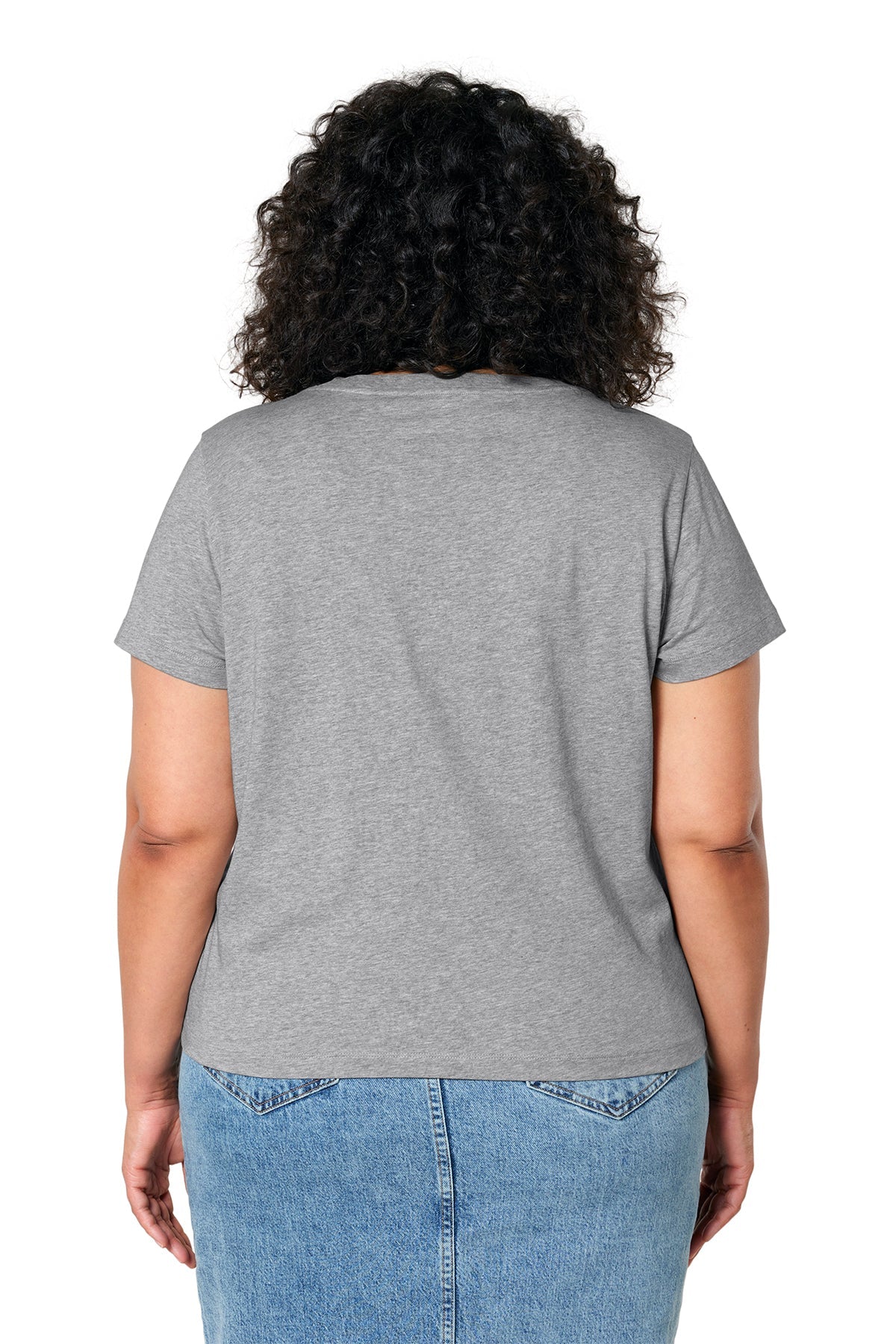 Stanley Stella Women’s Isla V-Neck Custom Tee's, Heather Grey [PureStar]