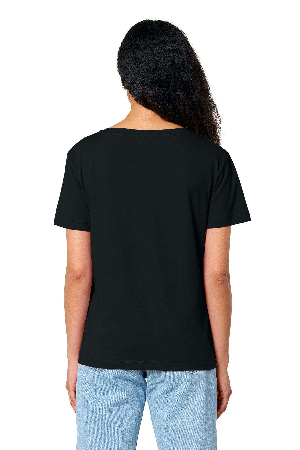 Stanley Stella Women’s Serena Scoop Neck Custom Tee's, Black [Stratolaunch]