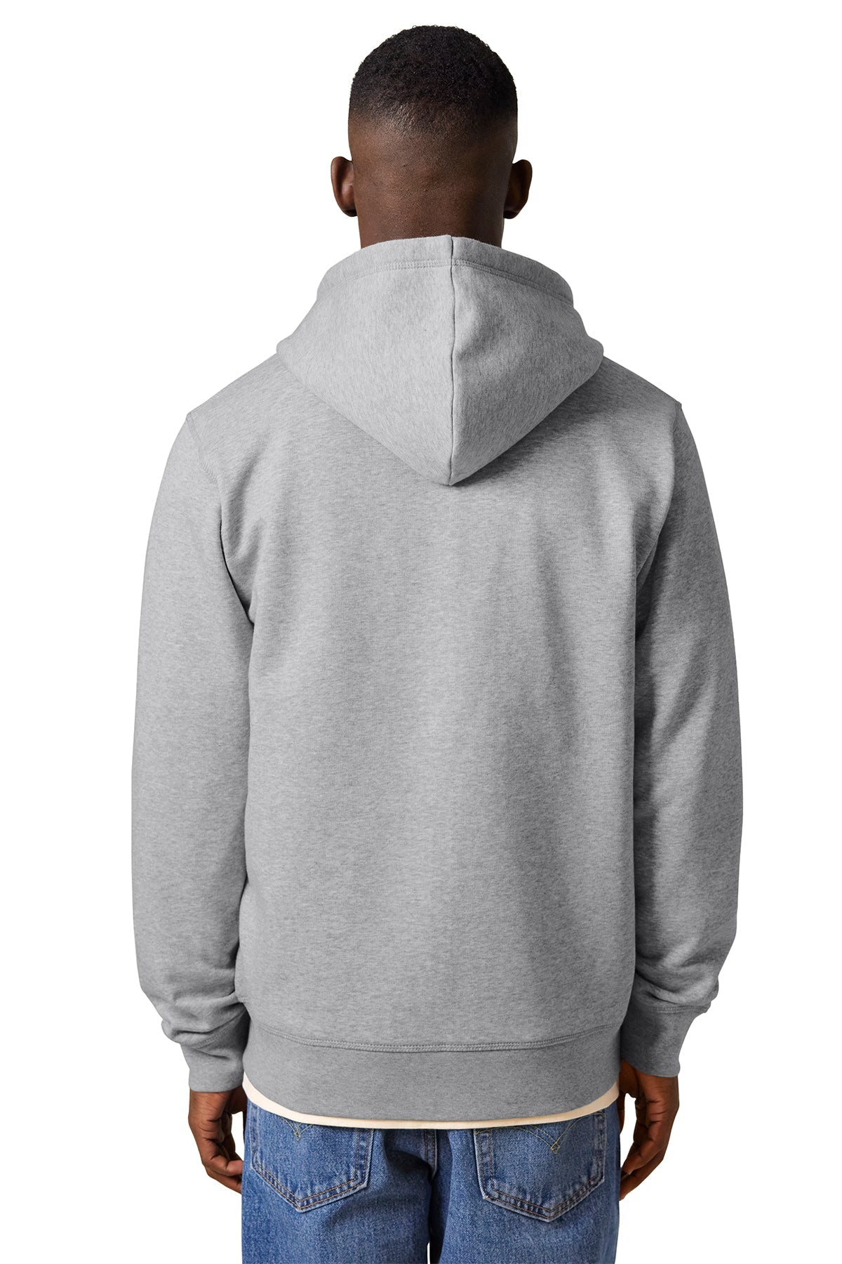 Stanley Stella Unisex Mixer Full-Zip Custom Hooded Sweatshirts, Heather Grey