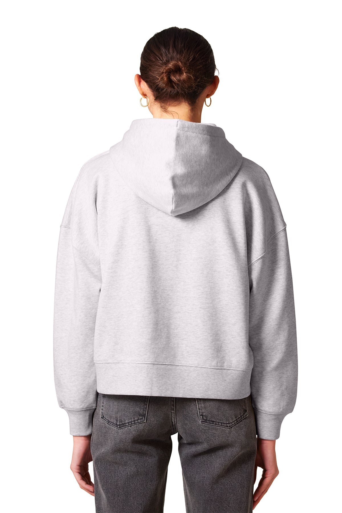 Stanley Stella Women’s Ida Full-Zip Custom Hooded Sweatshirts, Cool Heather Grey