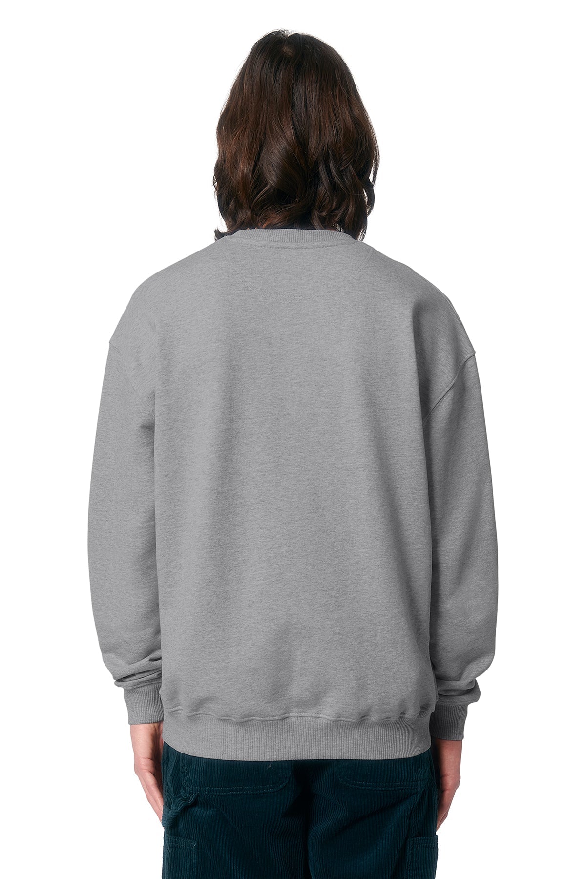 Stanley Stella Unisex Ledger Dry Crewneck Custom Sweatshirts, Heather Grey