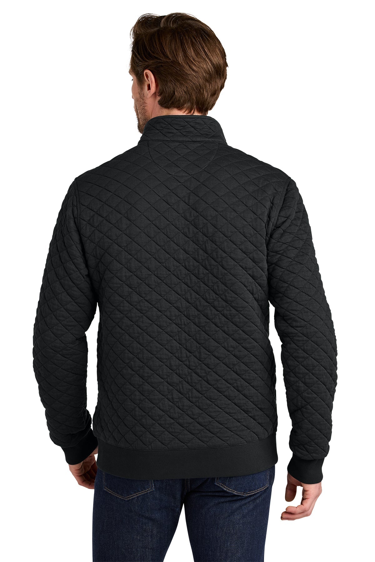 Brooks Brothers Diamond Quilt Custom 1/4-Zips, Deep Black