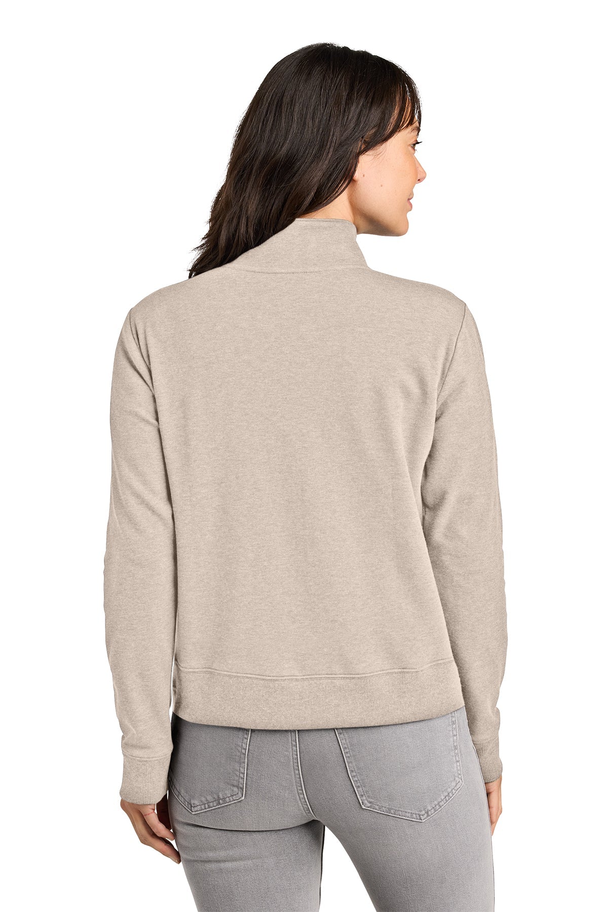 TravisMathew Womens Ocean Villa Custom 1/4-Zips, Natural Heather [Adam Equipment]