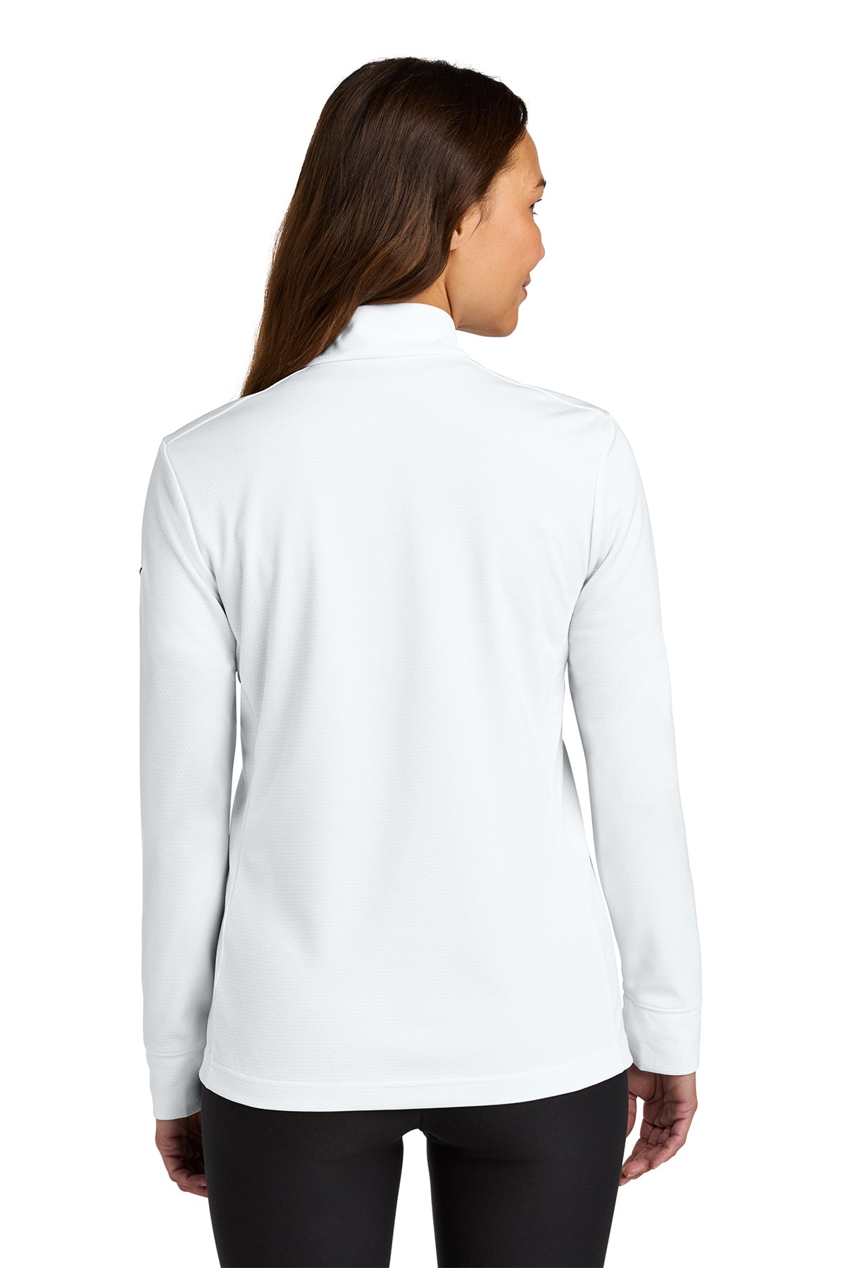 Nike Womens Essential Custom 1/2-Zip Cover-Up, White [Executive Construction]