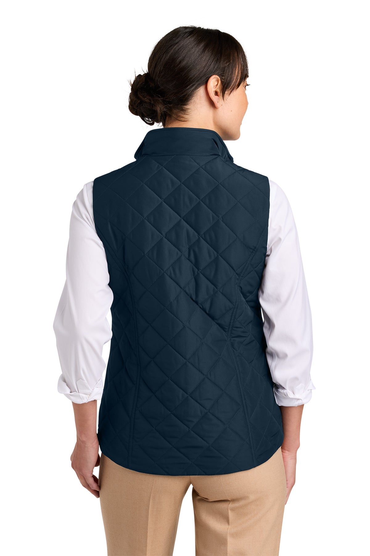 Brooks Brothers Womens Quilted Custom Vests, Night Navy [Kizen]