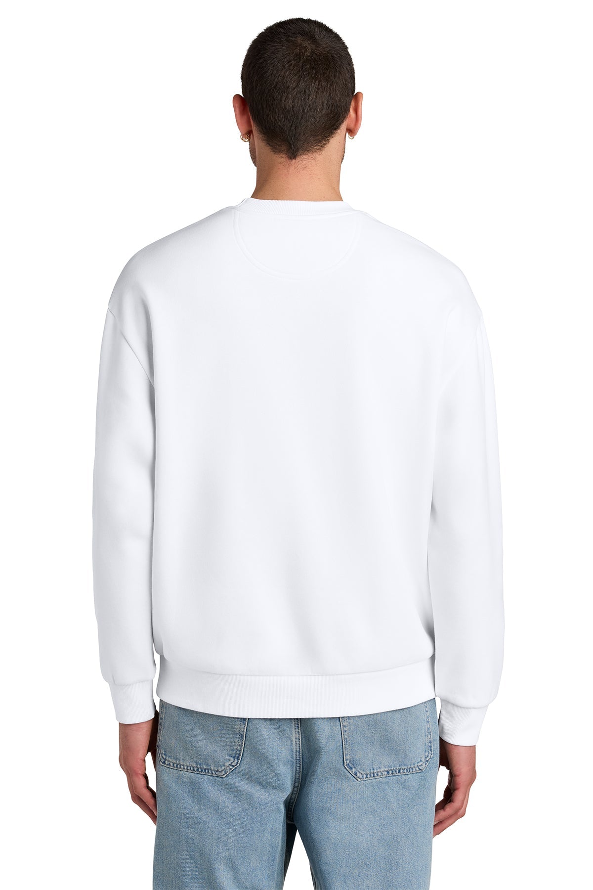 District V.I.T. Heavyweight Custom Fleece Crews, White