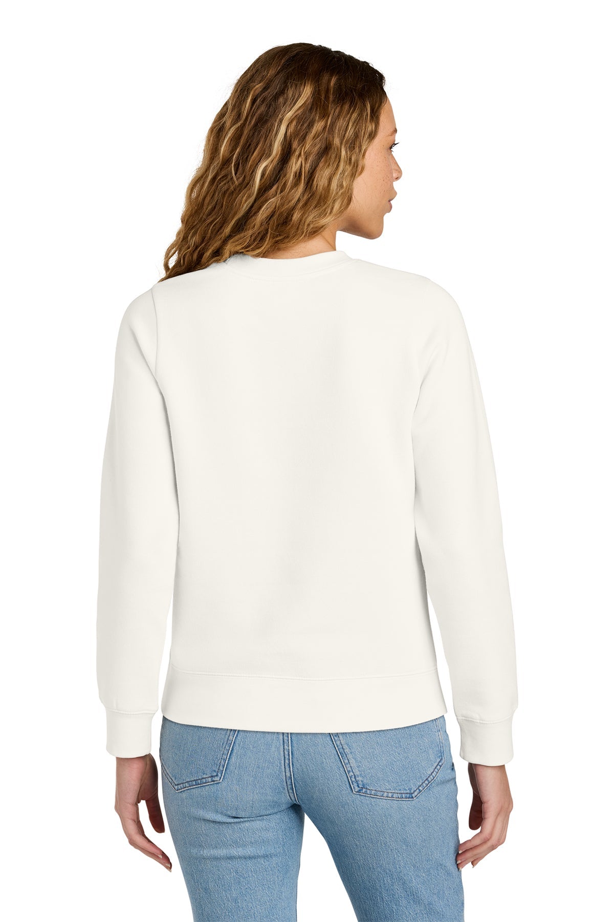 District Womens V.I.T. Custom Fleece Crews, Gardenia