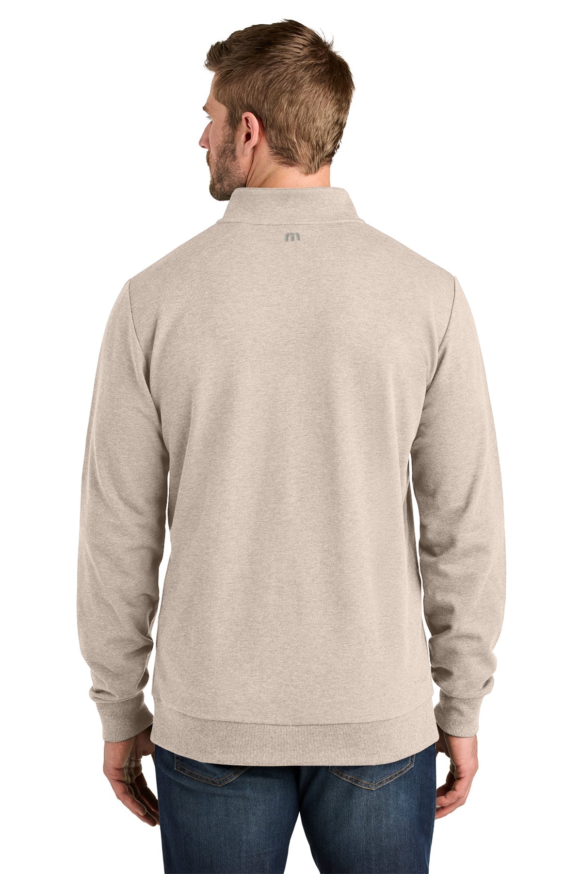TravisMathew Ocean Villa Custom 1/4-Zips, Natural Heather [Fire Solutions]