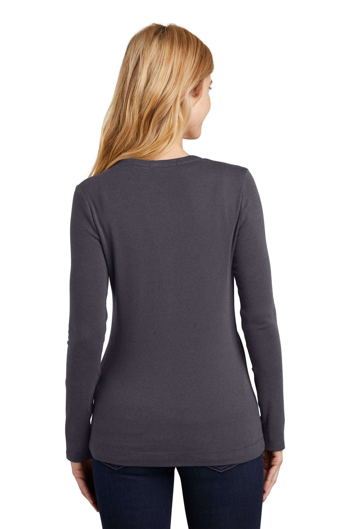 Port Authority Ladies Concept Stretch Branded Button-Front Cardigans, Grey Smoke [Vision Electric and Systems]
