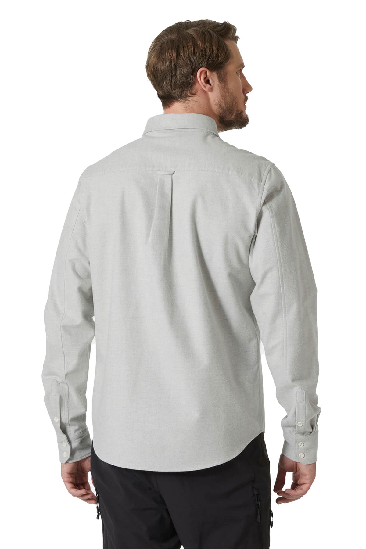 Helly Hansen Mens F2F Cotton Flannel Custom Shirts, Mellow Grey [GuidePoint Security]