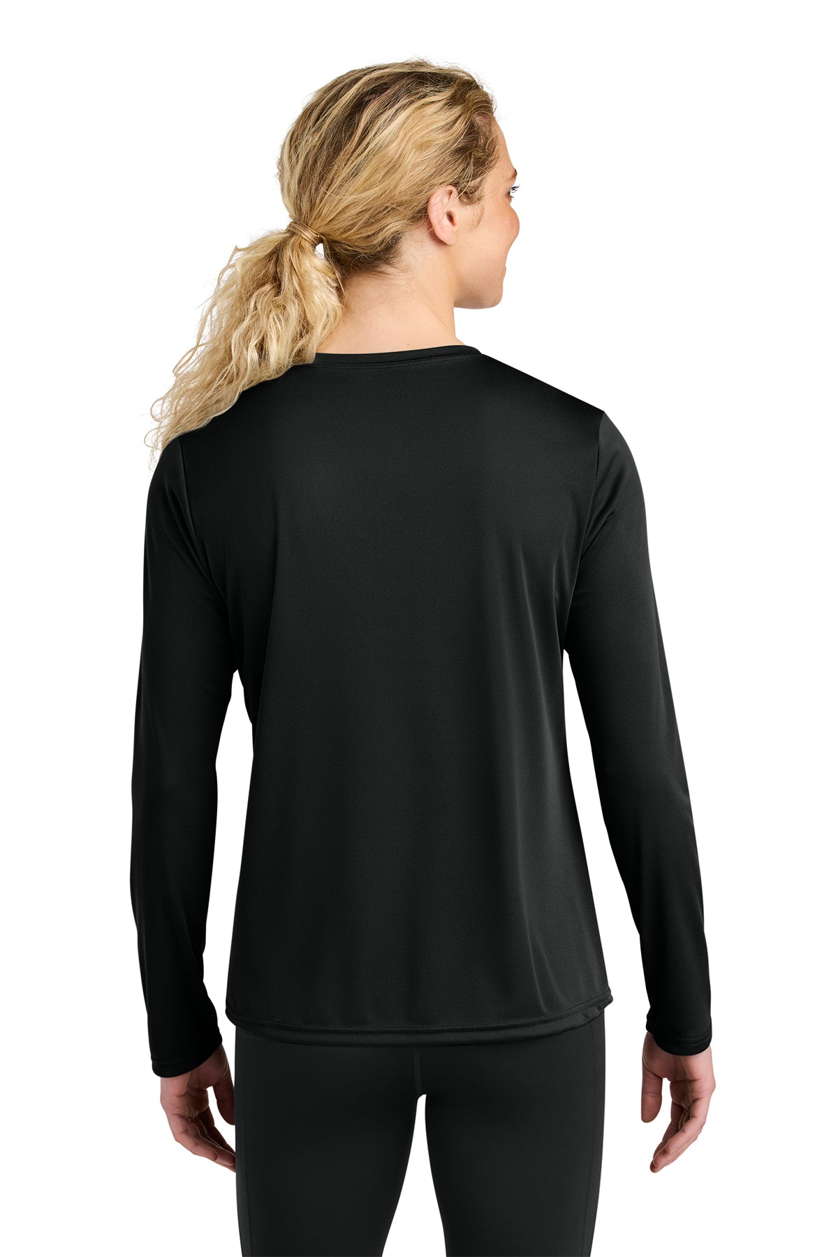 A4 Women's Cooling Performance Custom Long Sleeve Tee's, Black