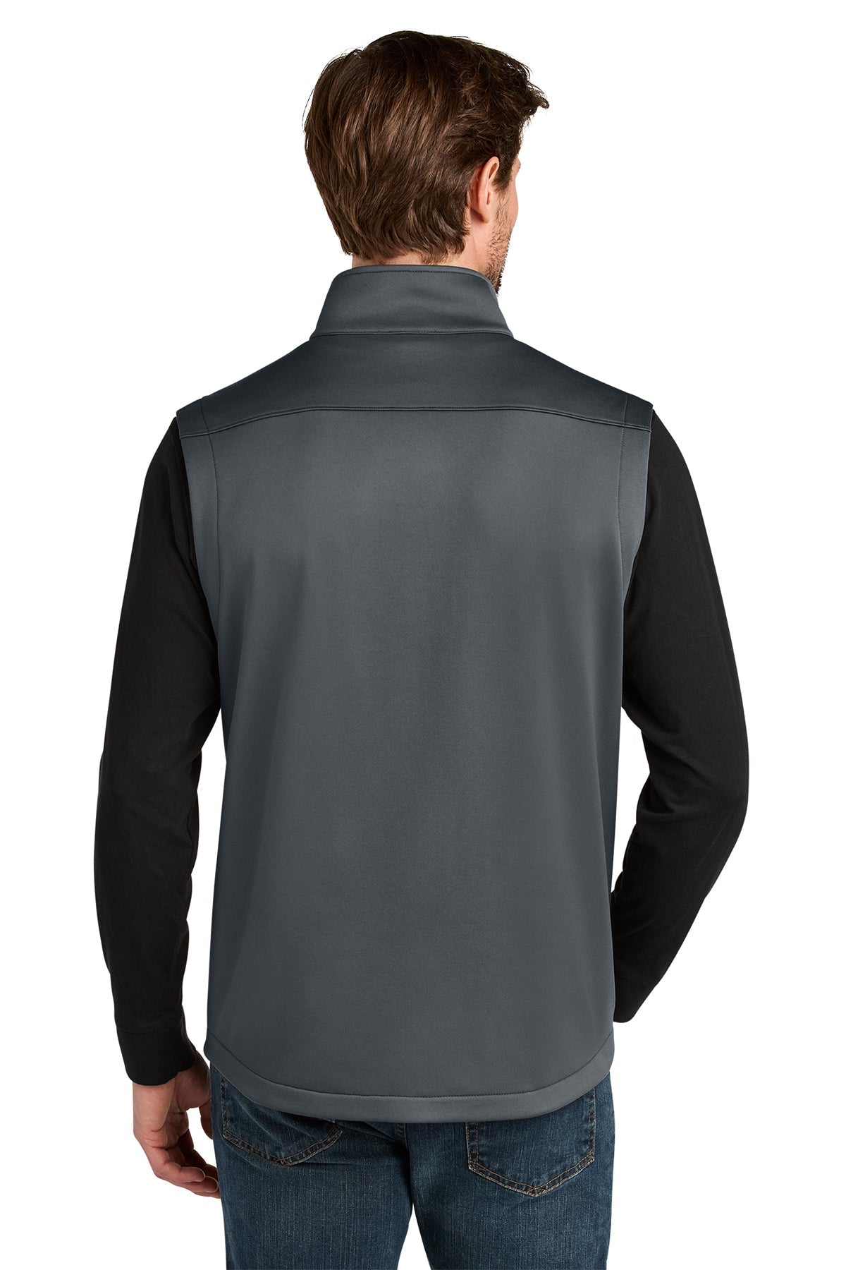 Eddie Bauer Smooth Mid Layer Custom Fleece Vests, Iron Gate [Vision Electric and Systems]