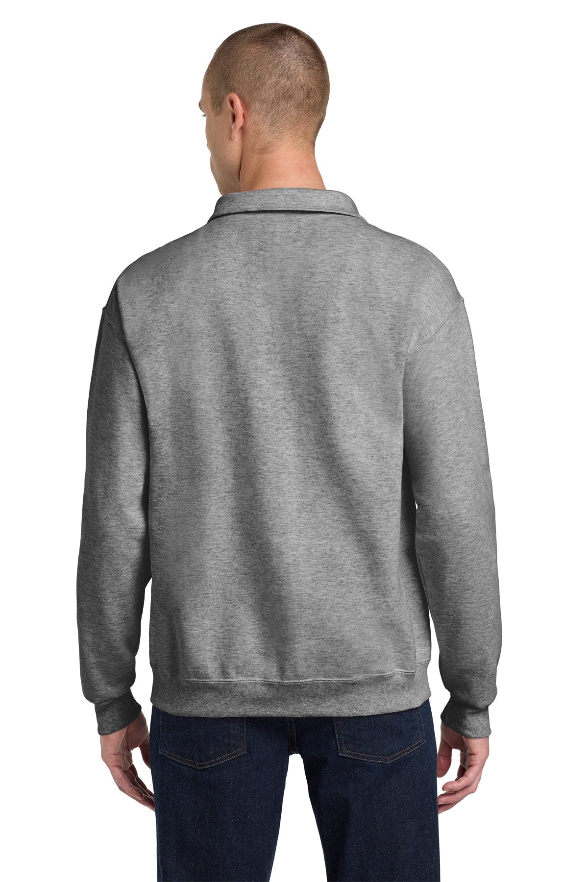 Jerzees Super Sweats NuBlend 1/4-Zip Sweatshirt with Cadet Collar 4528M Oxford