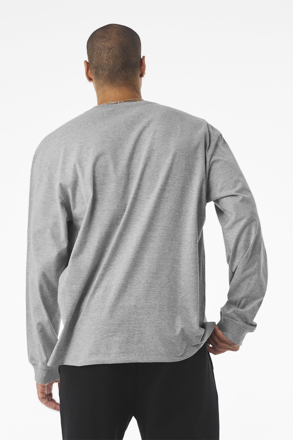Bella Canvas Unisex Heavyweight Custom Long Sleeve Tee's, Athletic Heather
