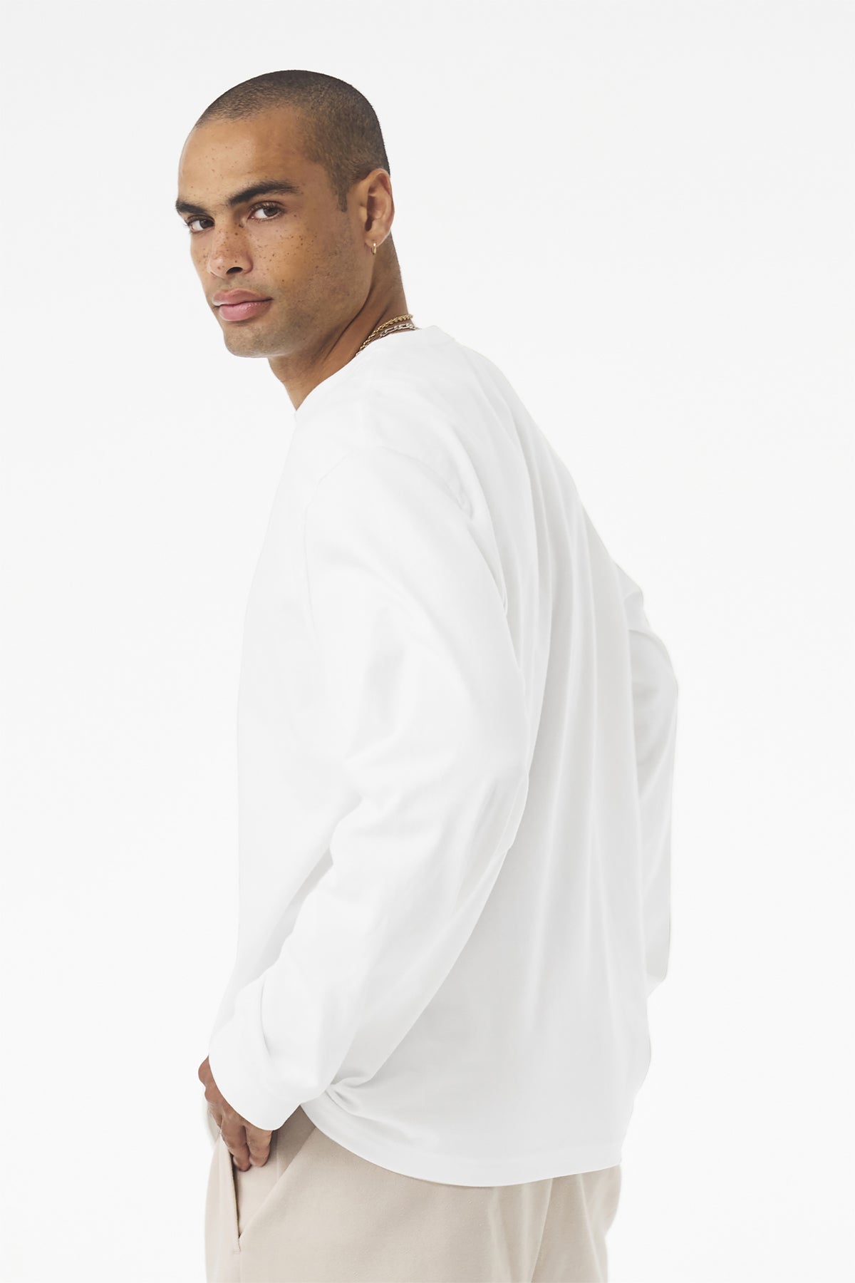 Bella Canvas Unisex Heavyweight Custom Long Sleeve Tee's, White [Reynolds and Moore]