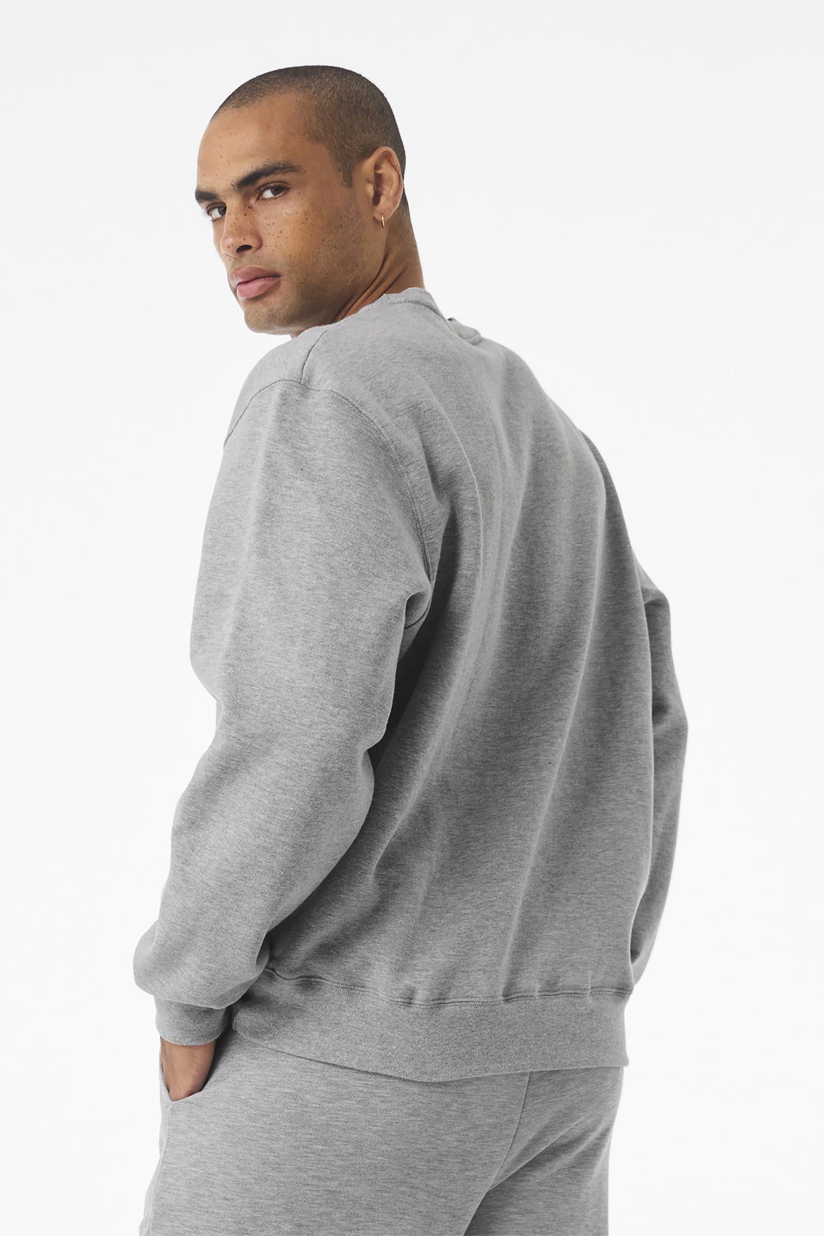Bella Canvas Unisex Heavyweight Custom Crewneck Sweatshirts, Athletic Heather [CyberFOX]