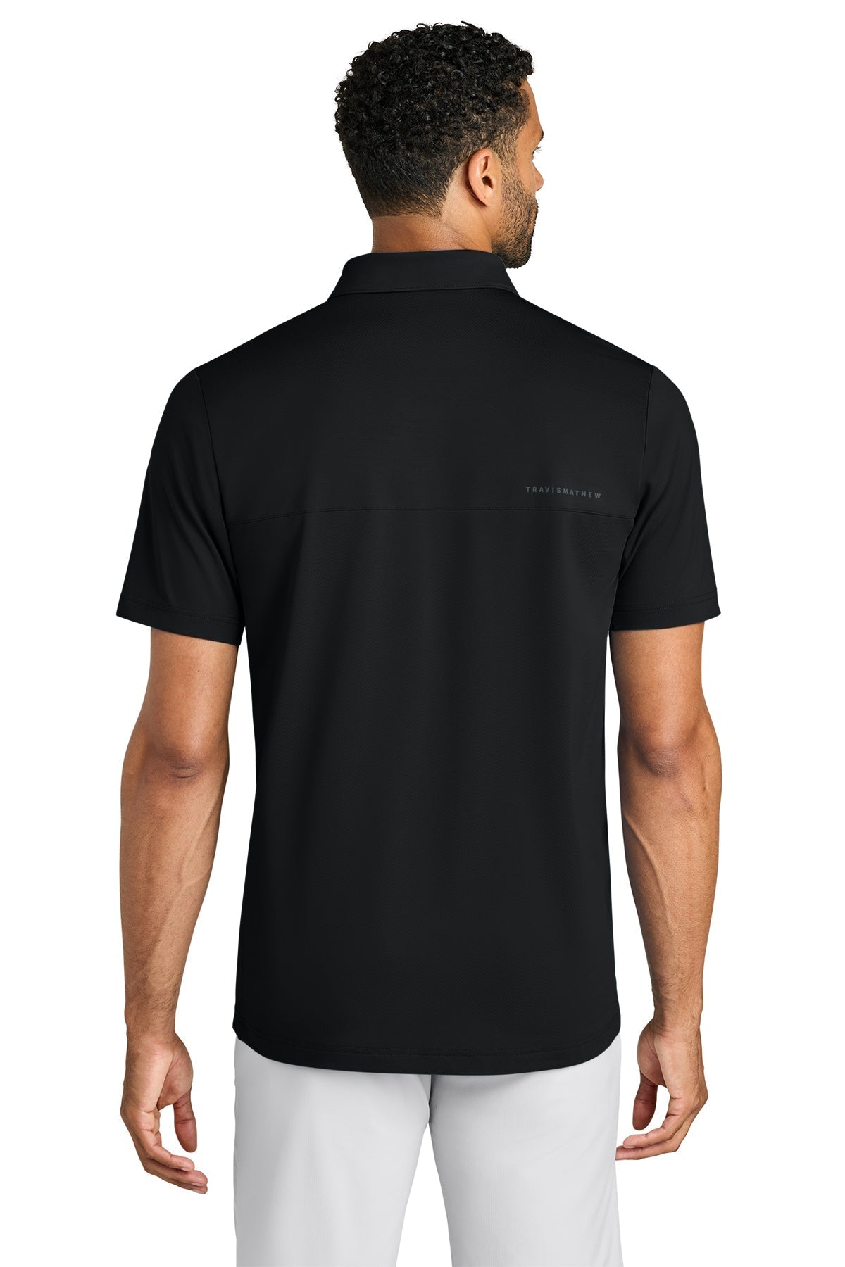 TravisMathew Onward Custom Polos, Black [Vision Electric and Systems]