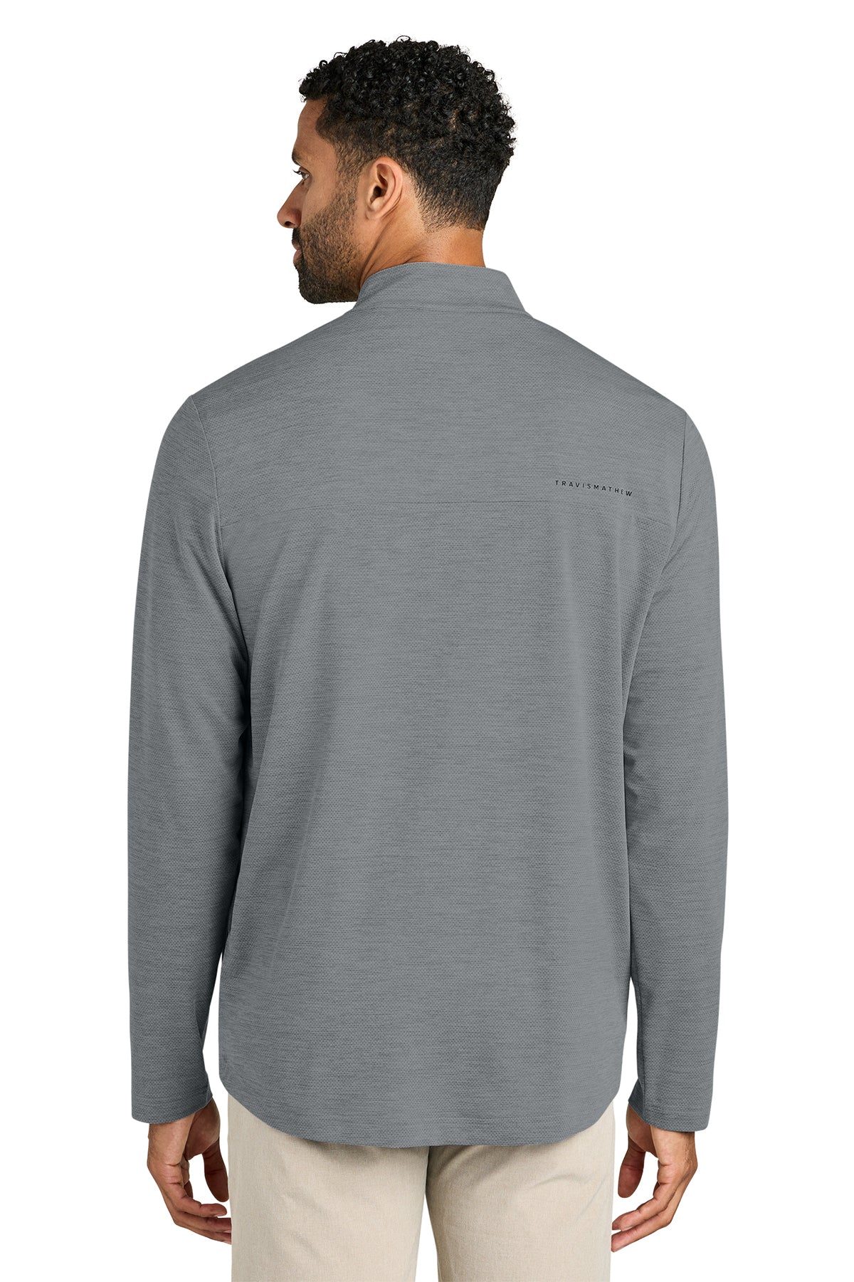 TravisMathew Onward Custom 1/4-Zips, Quiet Shade Grey Heather [Glazing Solutions]