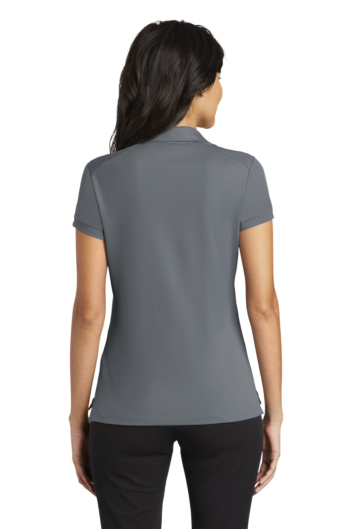 Nike Ladies Dri-FIT Icon Pique Modern Fit Custom Polos, Dark Grey [Homie Real estate]