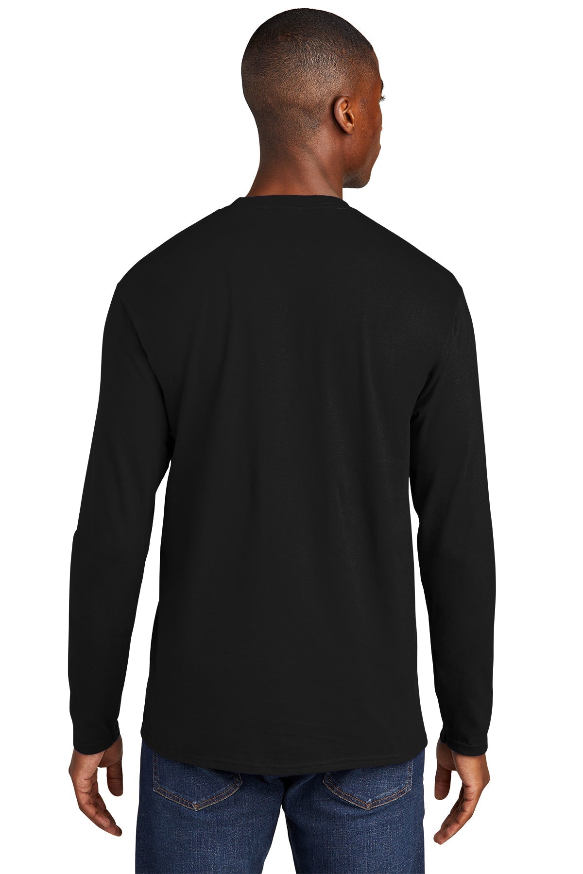 Port & Company Long Sleeve Fan Branded Favorite Tee's, Jet Black [Stratolaunch]