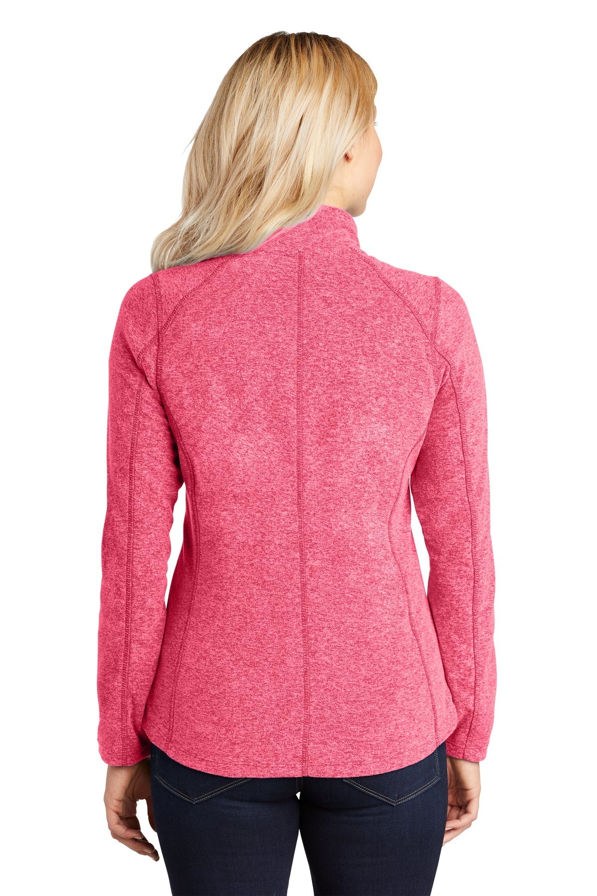 Port Authority Ladies Heather Microfleece Branded Full-Zip Jackets, Pink Raspberry Heather [Sherpa LLC]