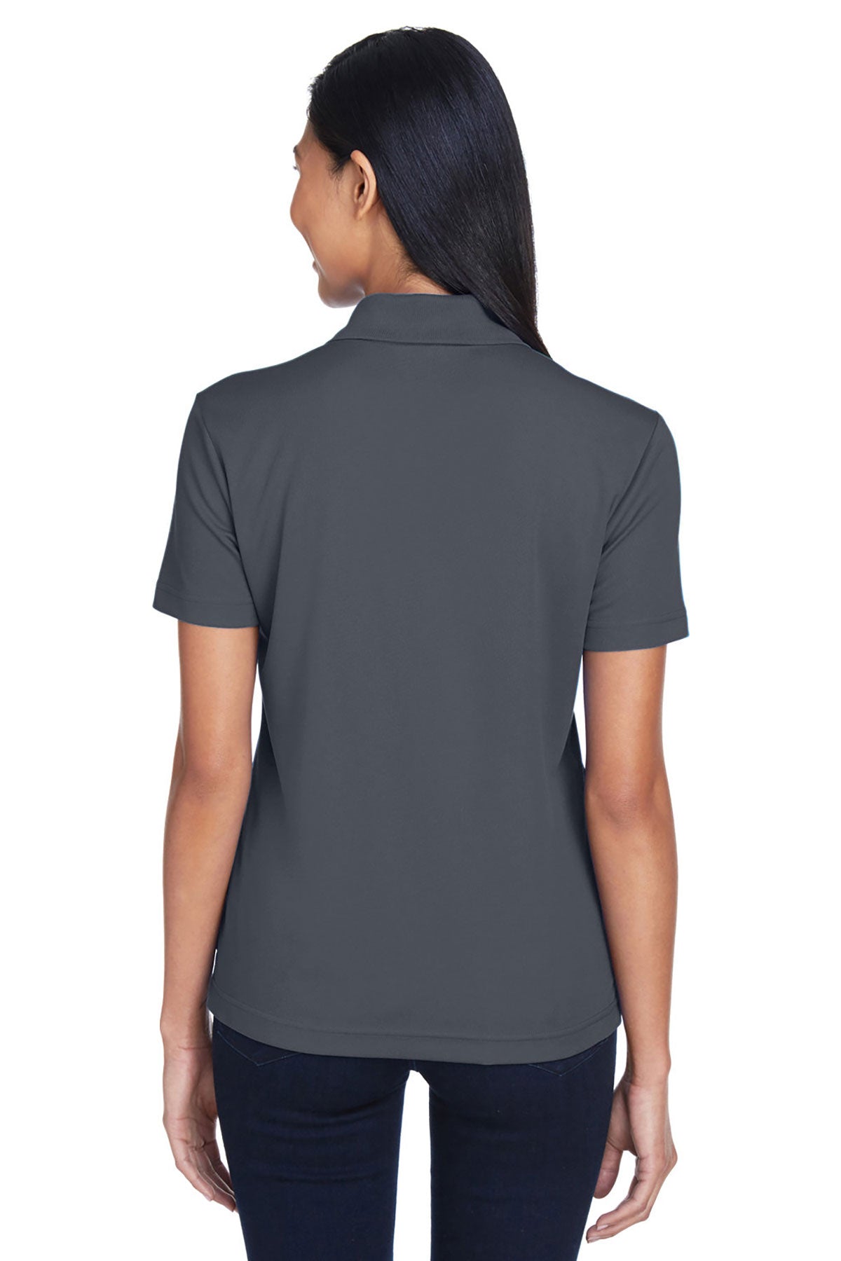 CORE365 Ladies Origin Performance Piqué Custom Polos with Pocket, Carbon [St Louis Music]