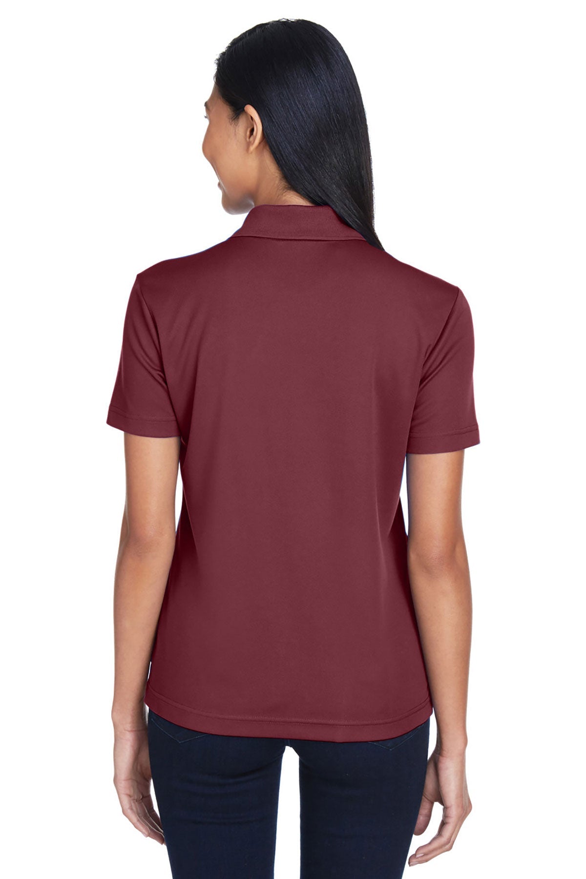 CORE365 Ladies Origin Performance Piqué Custom Polos with Pocket, Burgundy